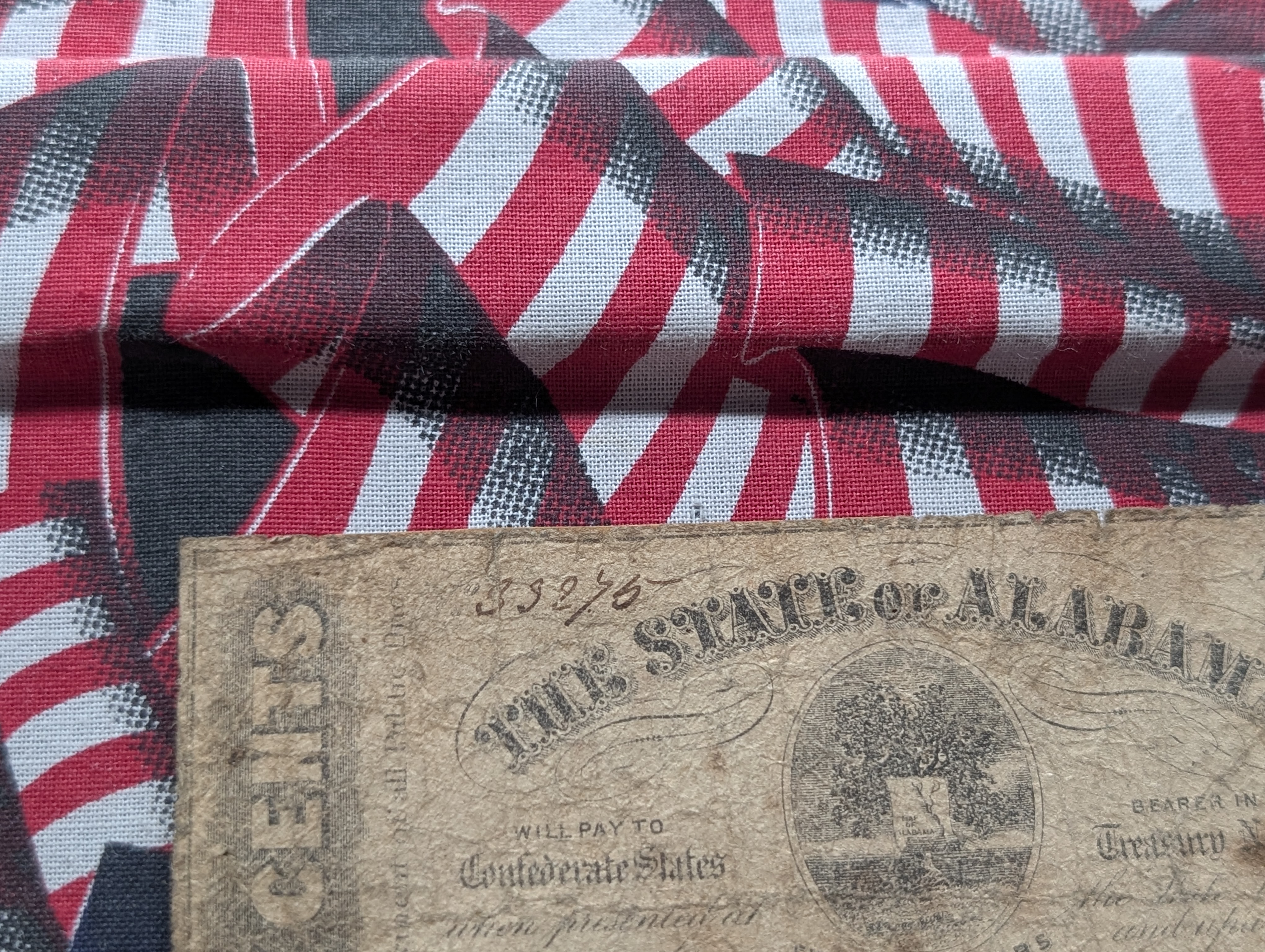 (3) Civil War Notes: 1863 Confederate 50 Cents, 1863 North Carolina 5 Cents, and 1864 Alabama 50 Cents.