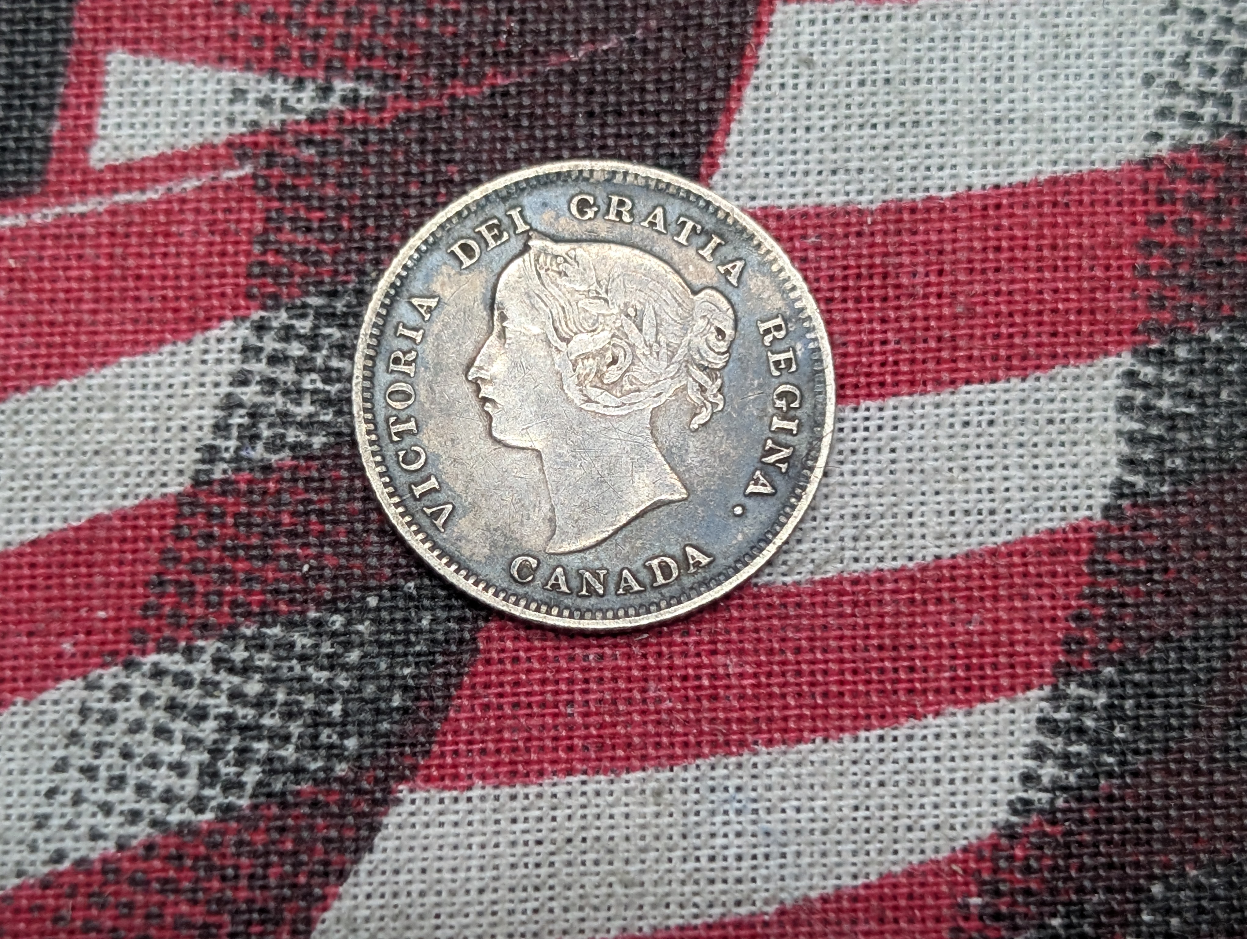 1896 Canada Silver 5 Cents - XF - 92.5% Silver