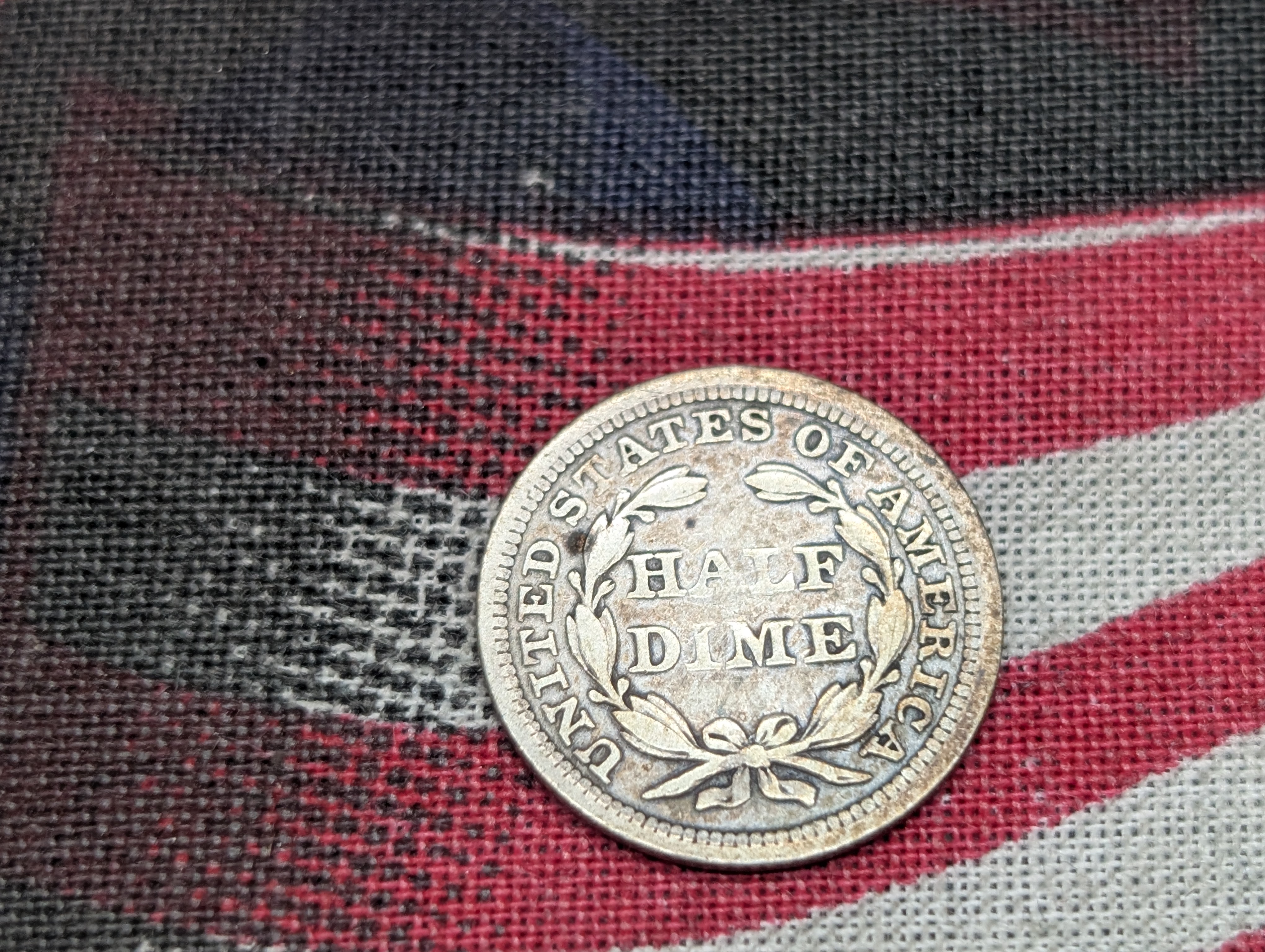 1858 Silver Seated Liberty Half Dime