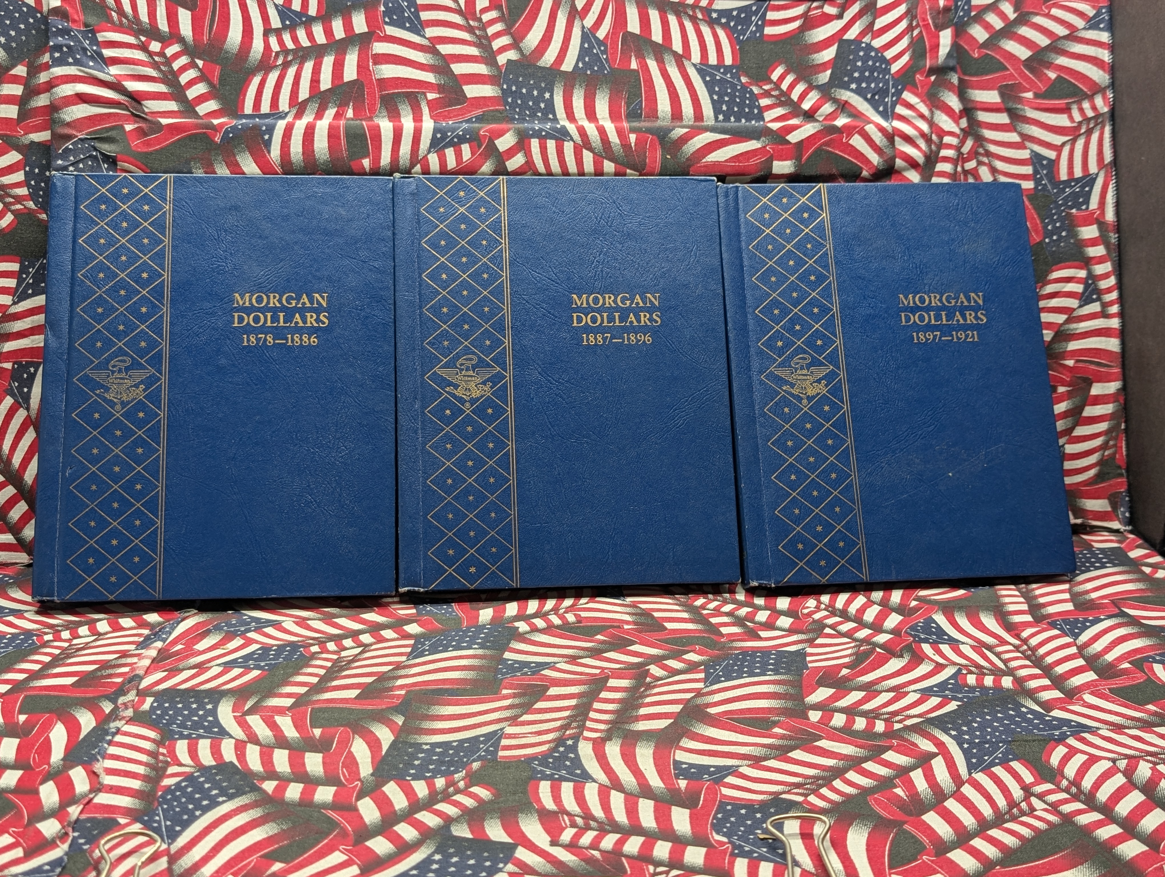 *EMPTY* 3 Volumes (9427, 28, and 29) Whitman Slide Albums for Morgan $1. To Build Complete set. Used but nice. - No Coins