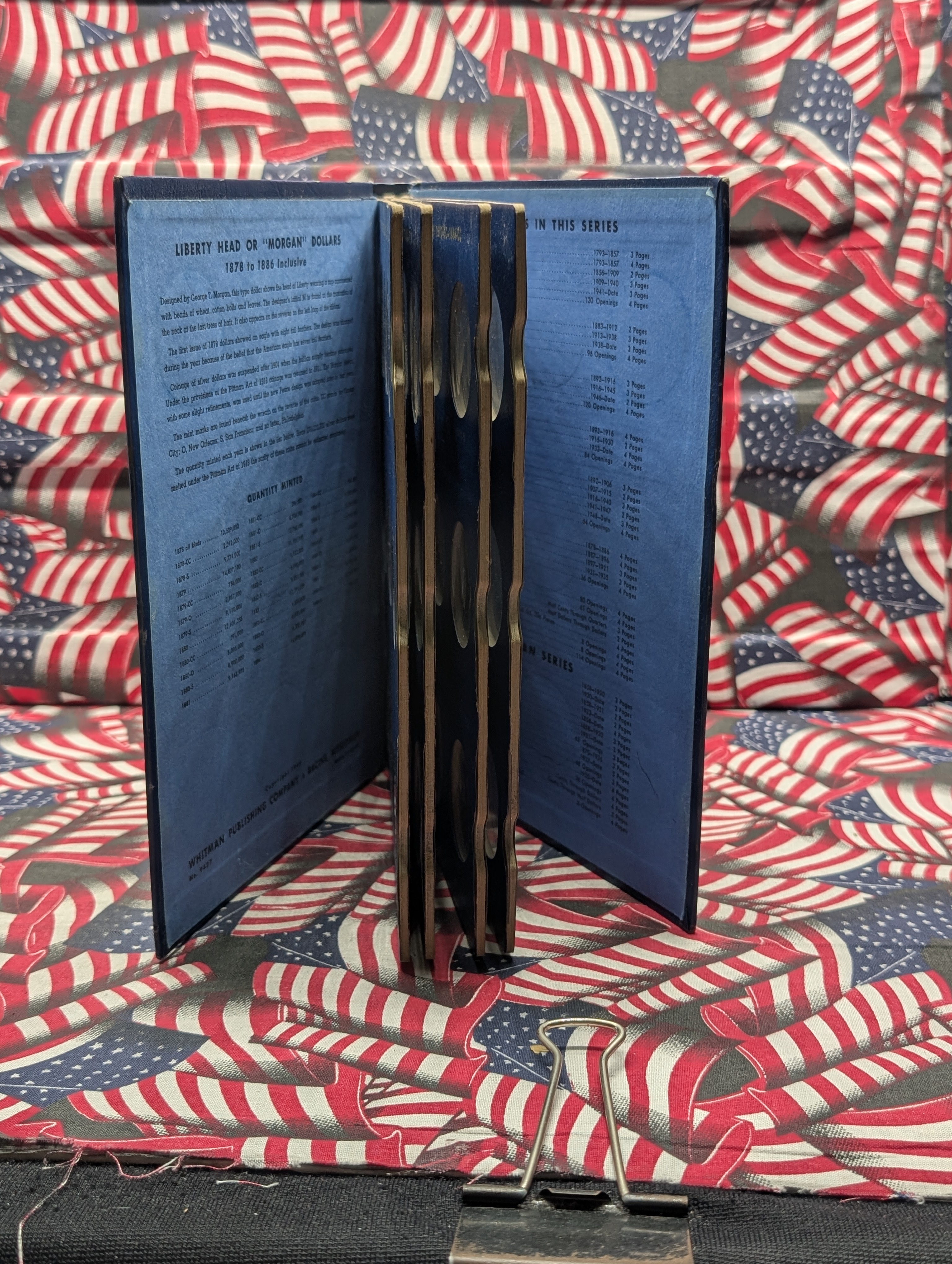*EMPTY* 3 Volumes (9427, 28, and 29) Whitman Slide Albums for Morgan $1. To Build Complete set. Used but nice. - No Coins