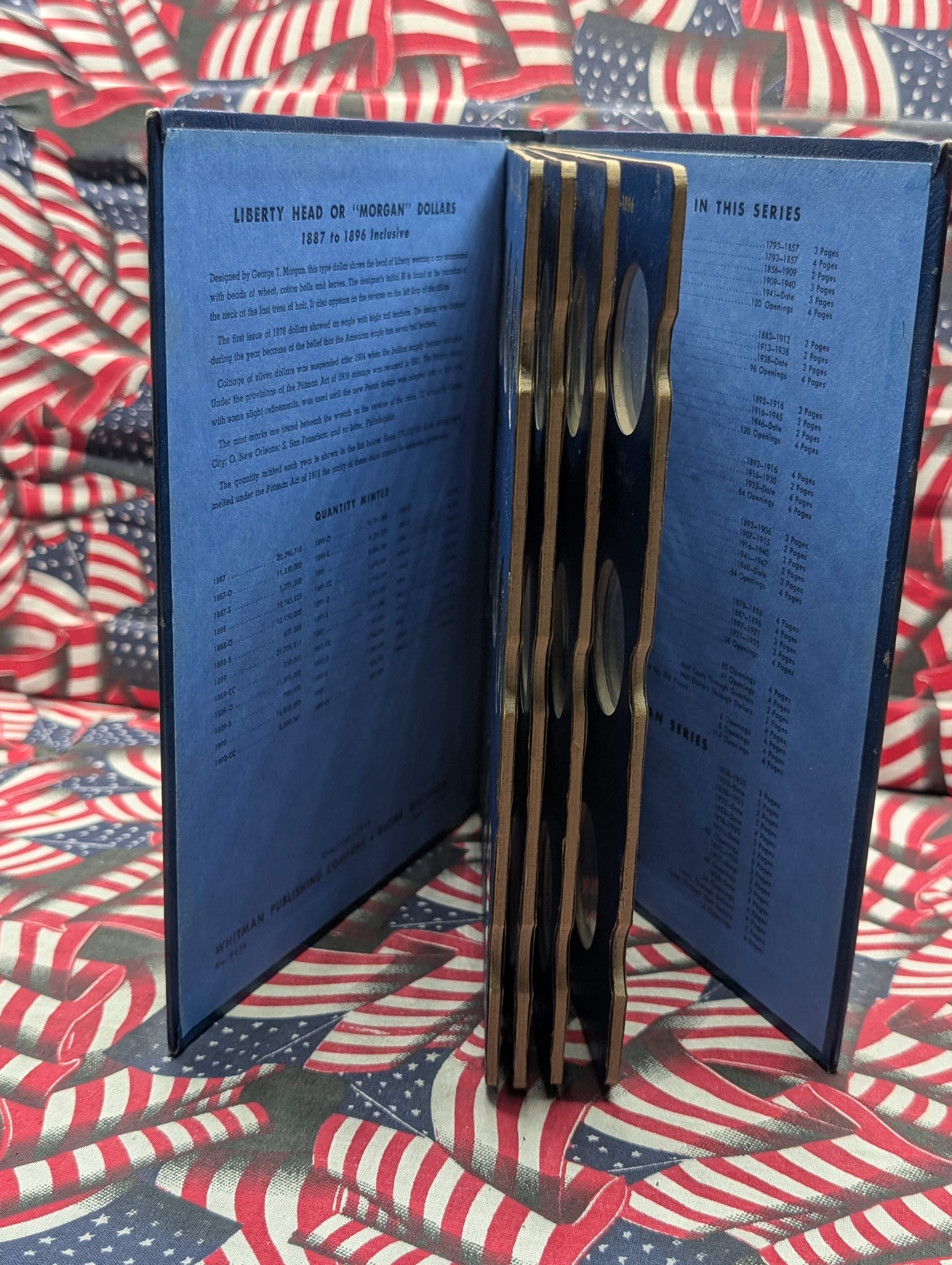 *EMPTY* 3 Volumes (9427, 28, and 29) Whitman Slide Albums for Morgan $1. To Build Complete set. Used but nice. - No Coins
