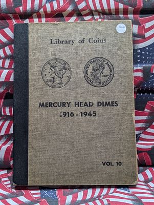 *EMPTY* Library of Coins slide album for Mercury Dimes, volume 10. Used but nice. Best albums 