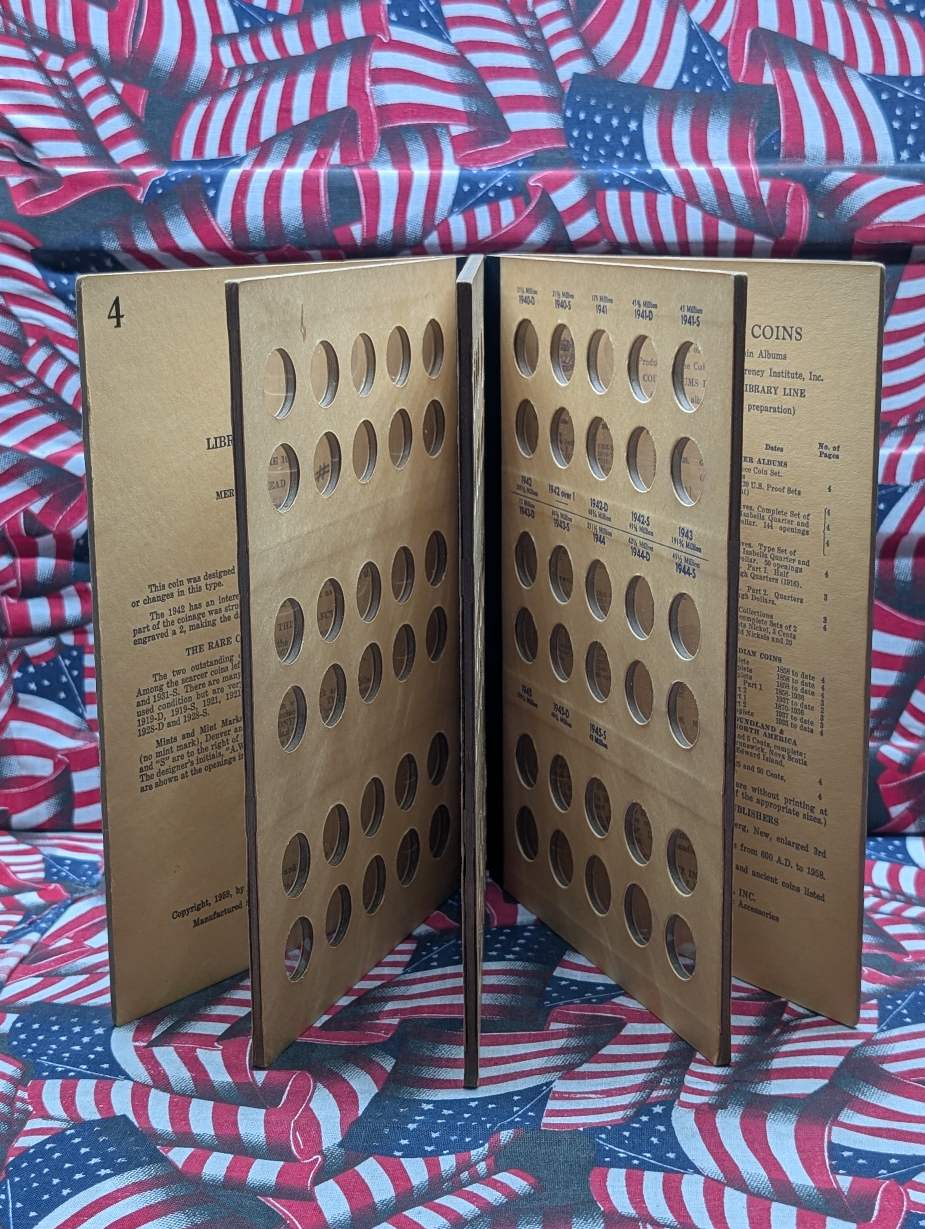 *EMPTY* Library of Coins slide album for Mercury Dimes, volume 10. Used but nice. Best albums ever made. - No Coins