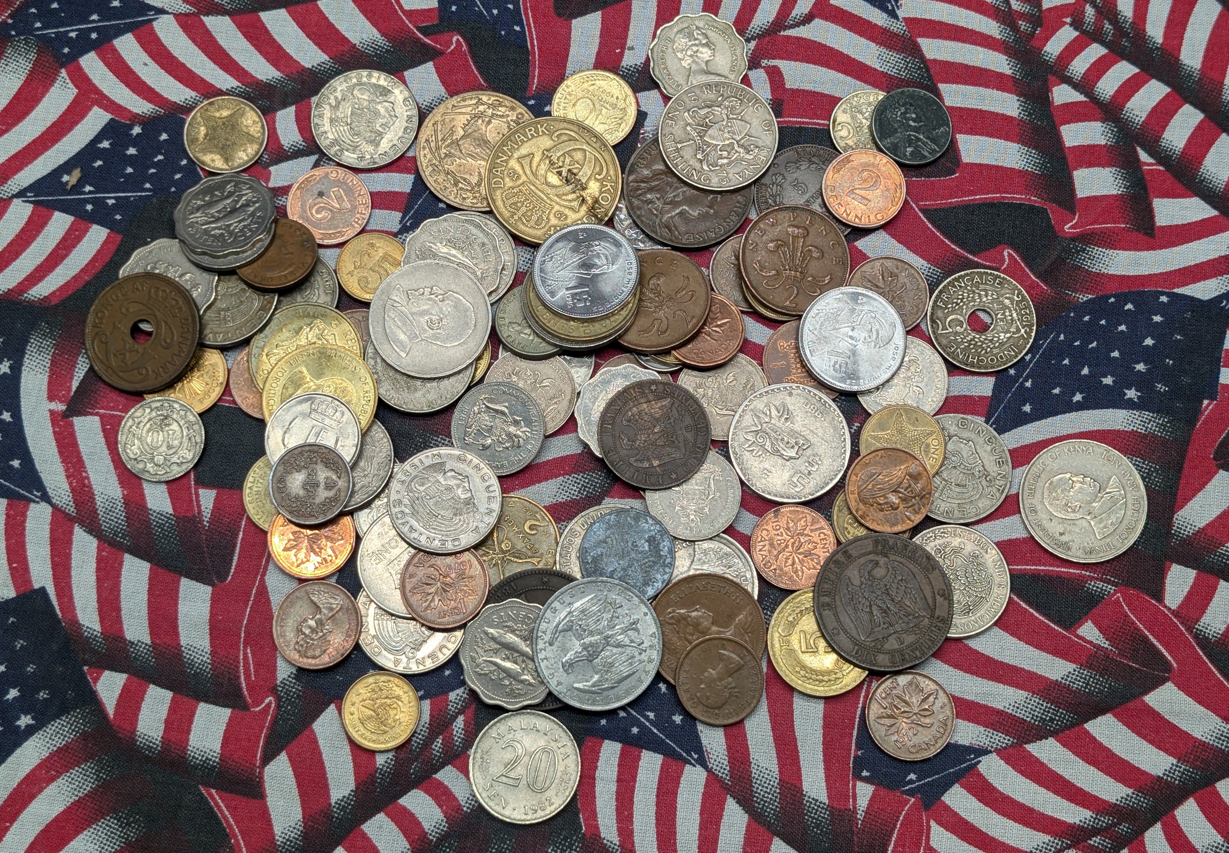 16+ Oz. Of Unsearched Foreign Coins - A Glance Shows Some Silver