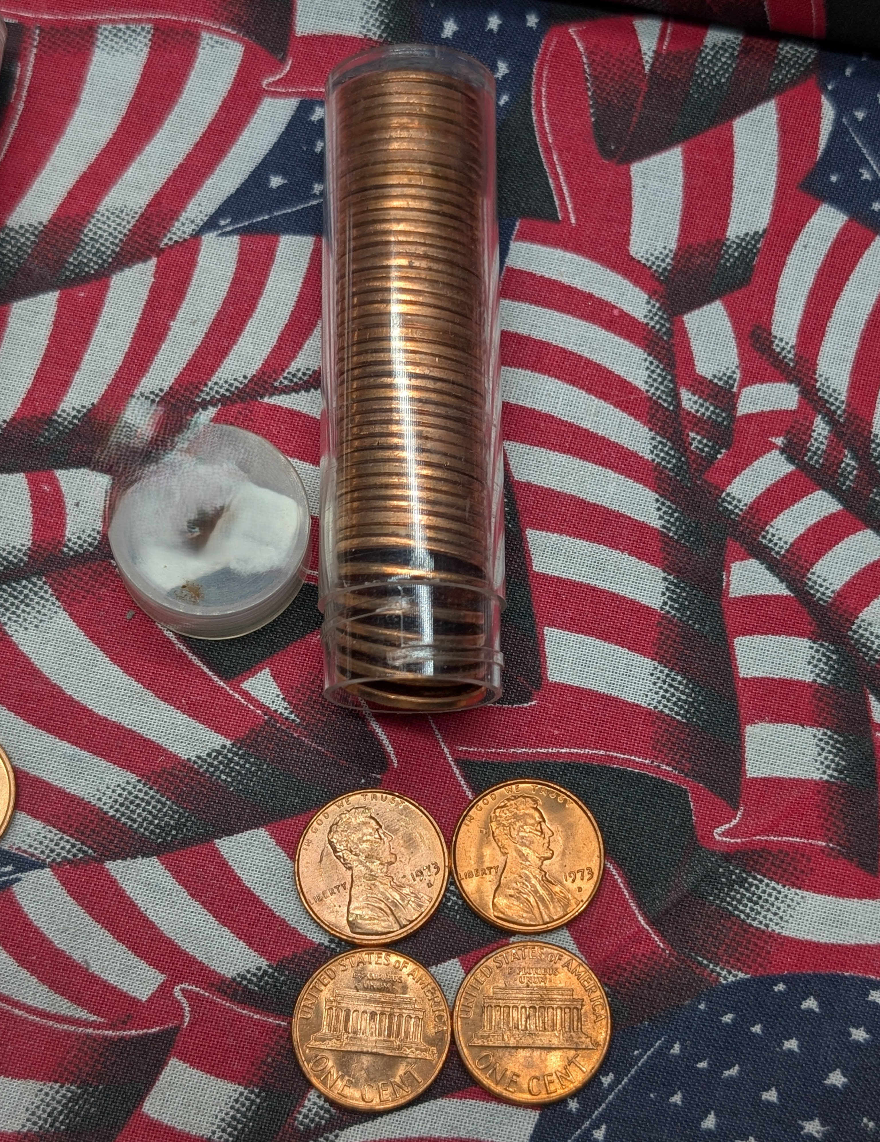 3 Rolls Lincoln Memorial Cents: 1972-S, 1973-P, and 1973-D - GEM Red BU.
