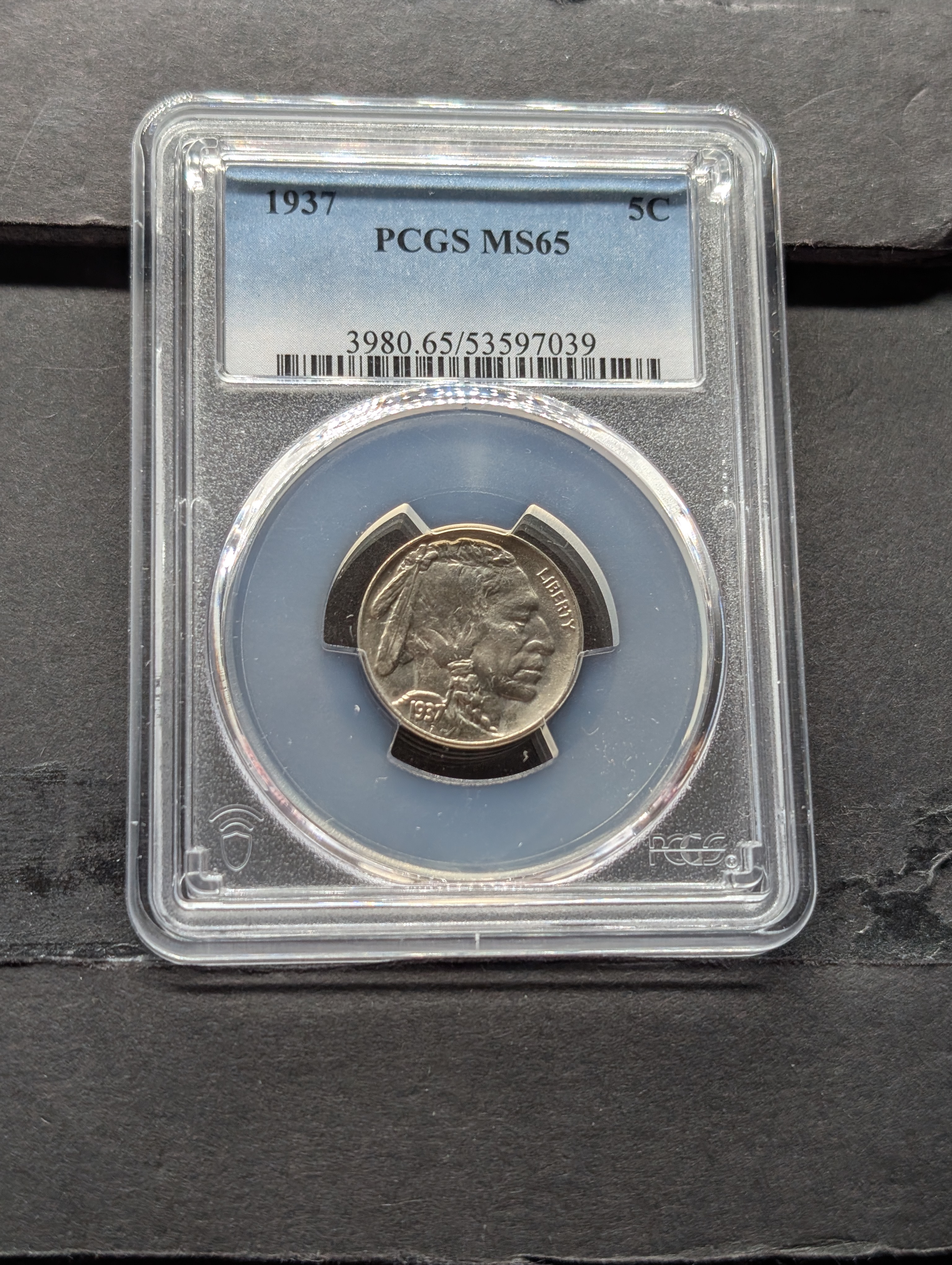 1937-P Indian Head Buffalo Nickel PCGS MS65