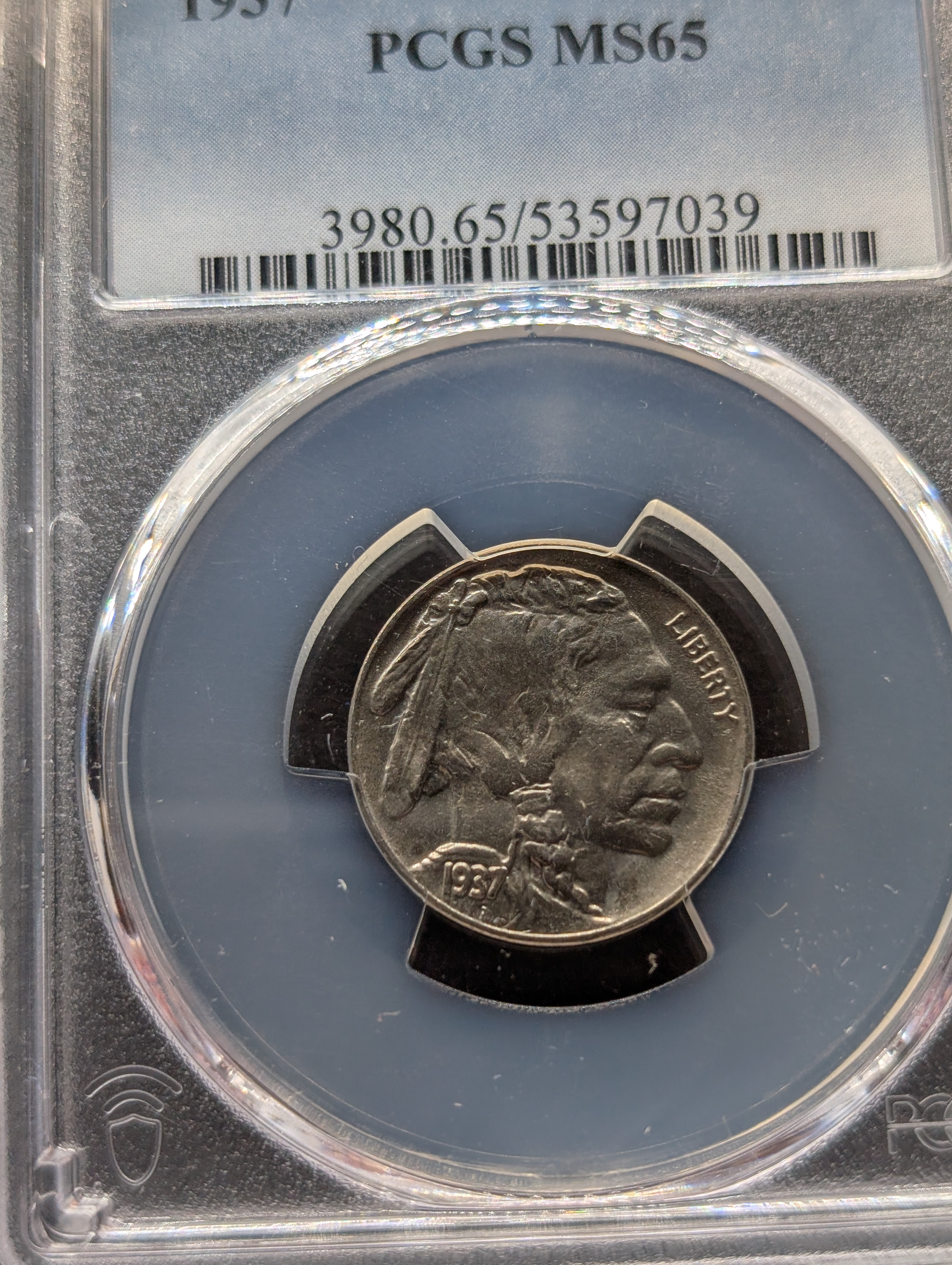 1937-P Indian Head Buffalo Nickel PCGS MS65