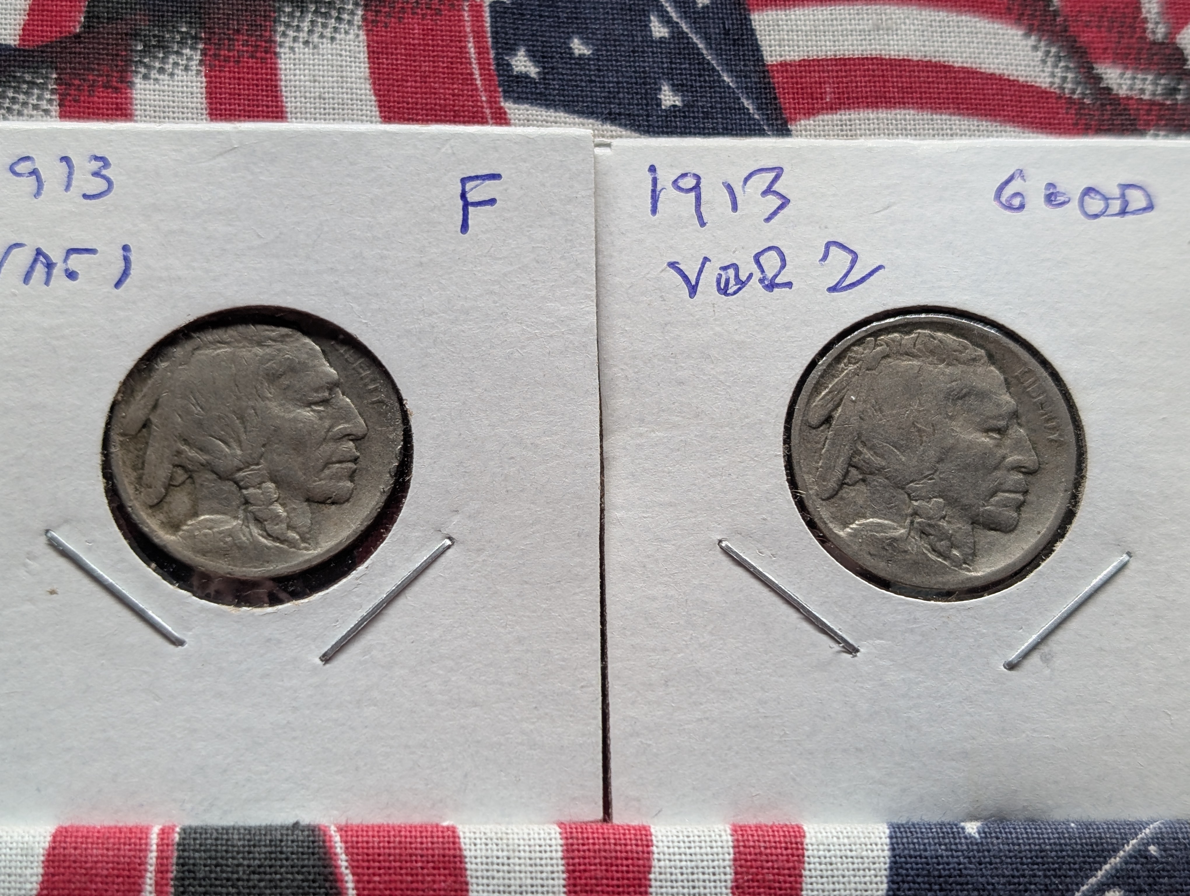 (9) Indian Head Buffalo Nickels - 1913 Var. 1 and 2, 2- 1916-D & 1918 Acid Treated Date, 1918 w/ Cud, 1921, 1925-S, 1929-S