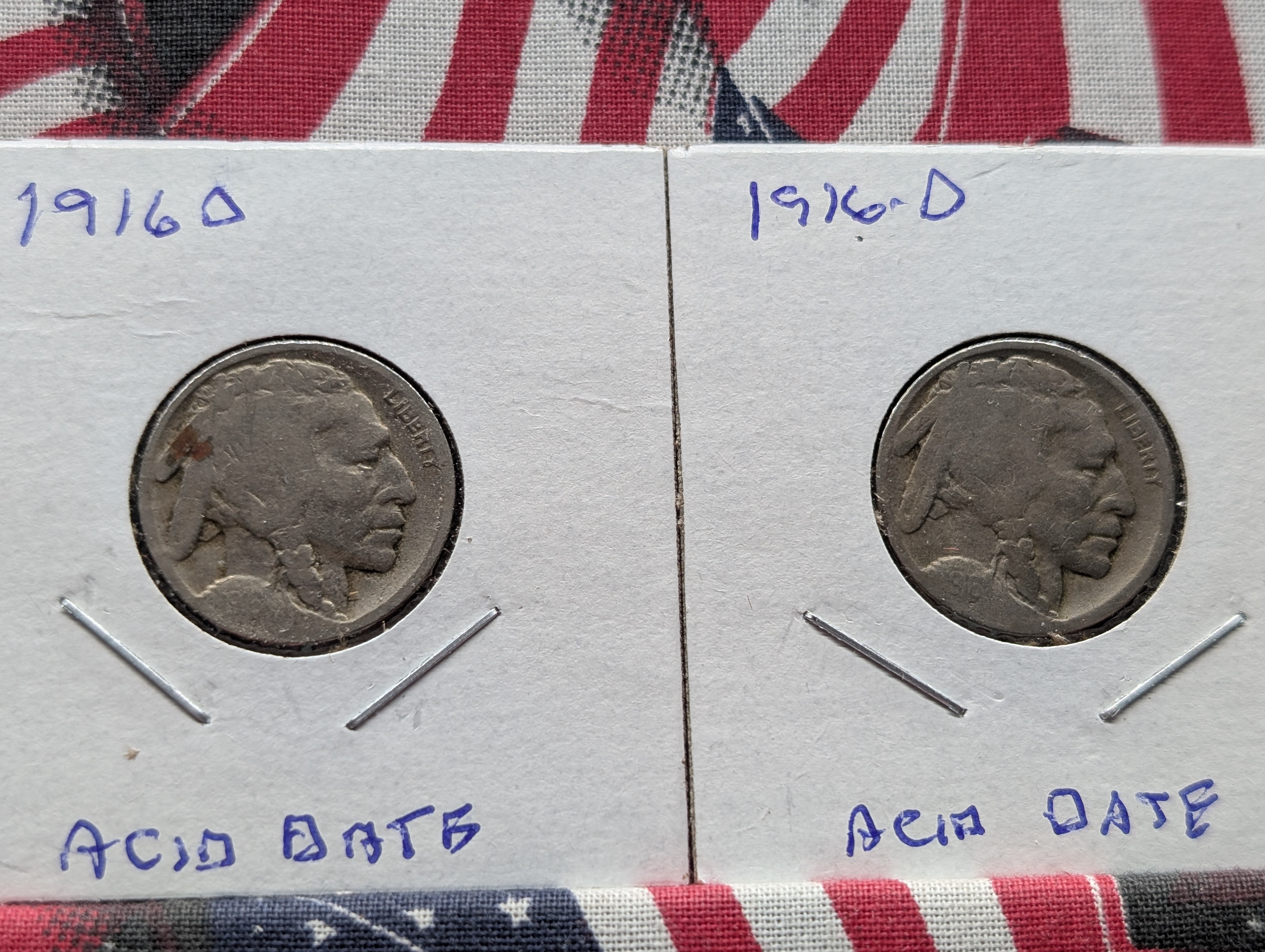 (9) Indian Head Buffalo Nickels - 1913 Var. 1 and 2, 2- 1916-D & 1918 Acid Treated Date, 1918 w/ Cud, 1921, 1925-S, 1929-S