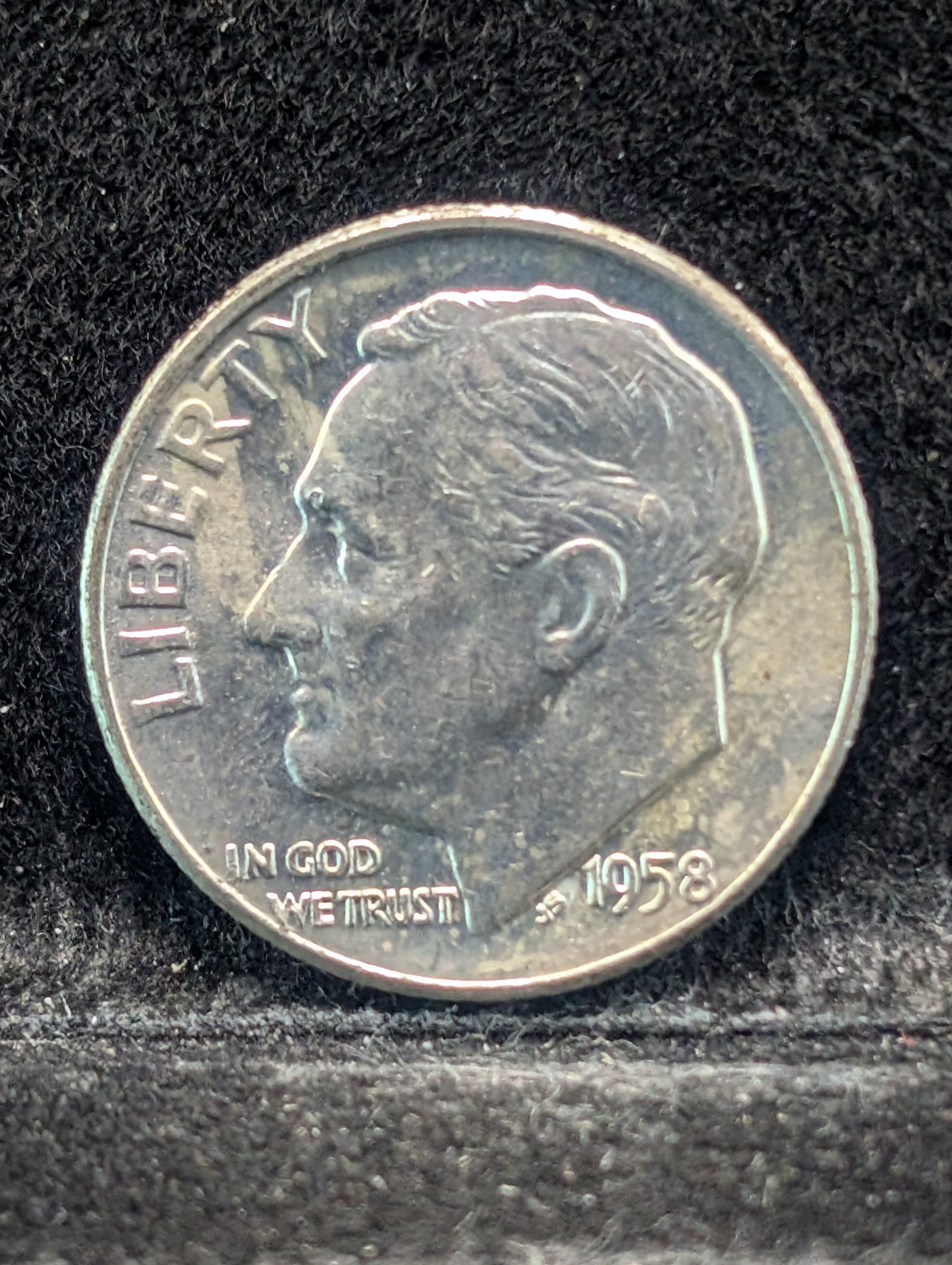 1958-D Roosevelt Dime, 90% Silver