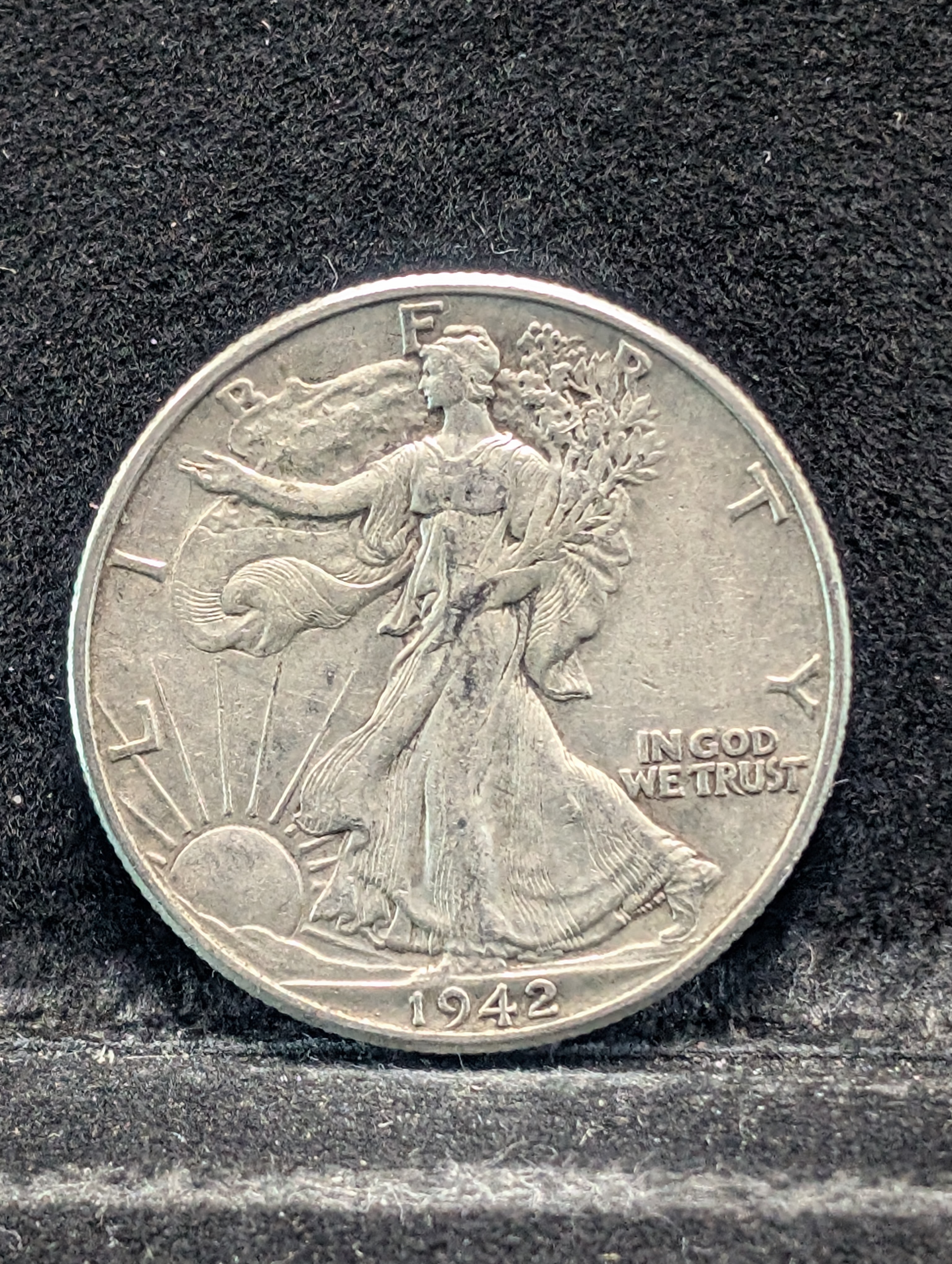 1942-D Walking Liberty Half Dollar, 90% Silver