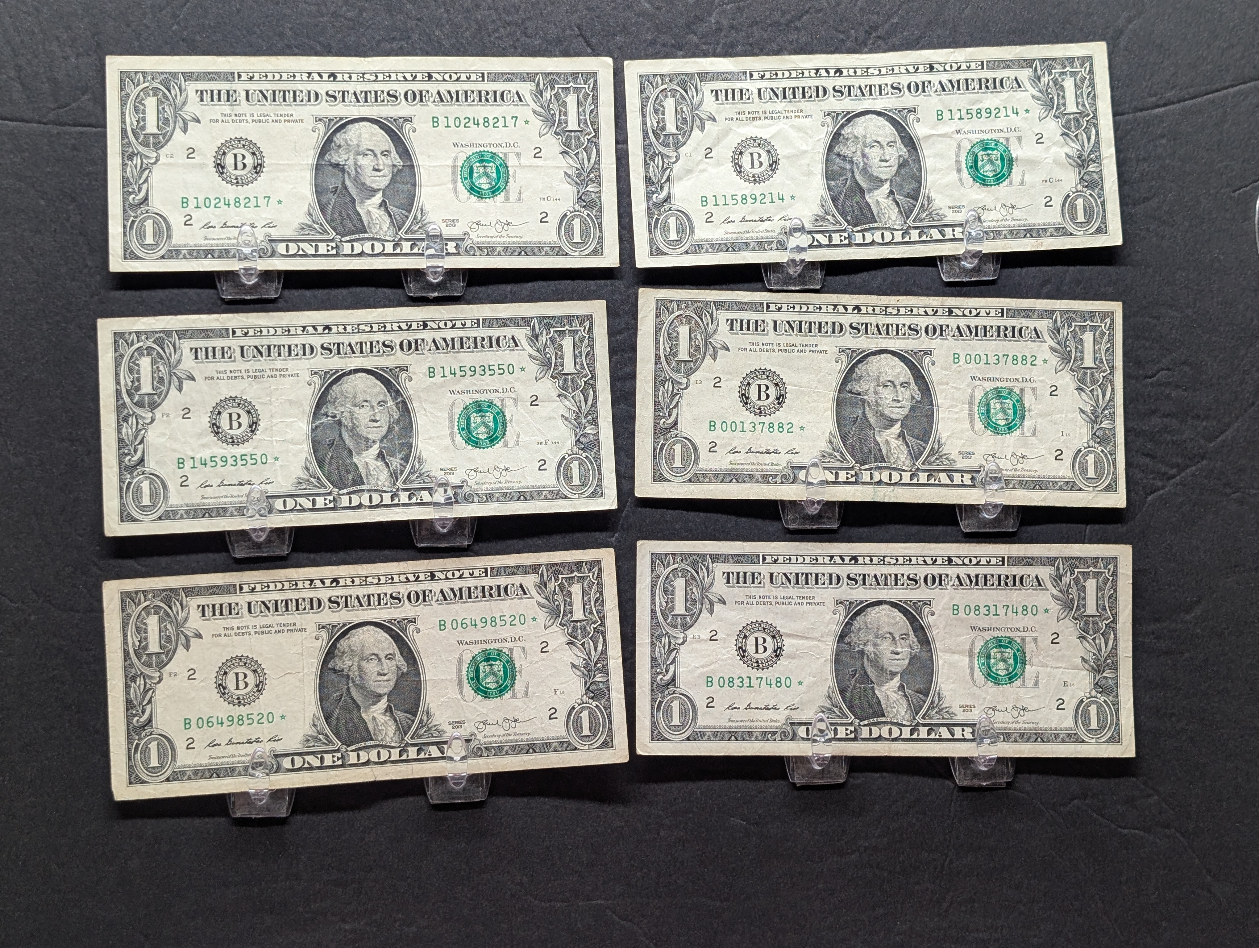 (6) 2013 Series One Dollar Star Replacement Notes, New York