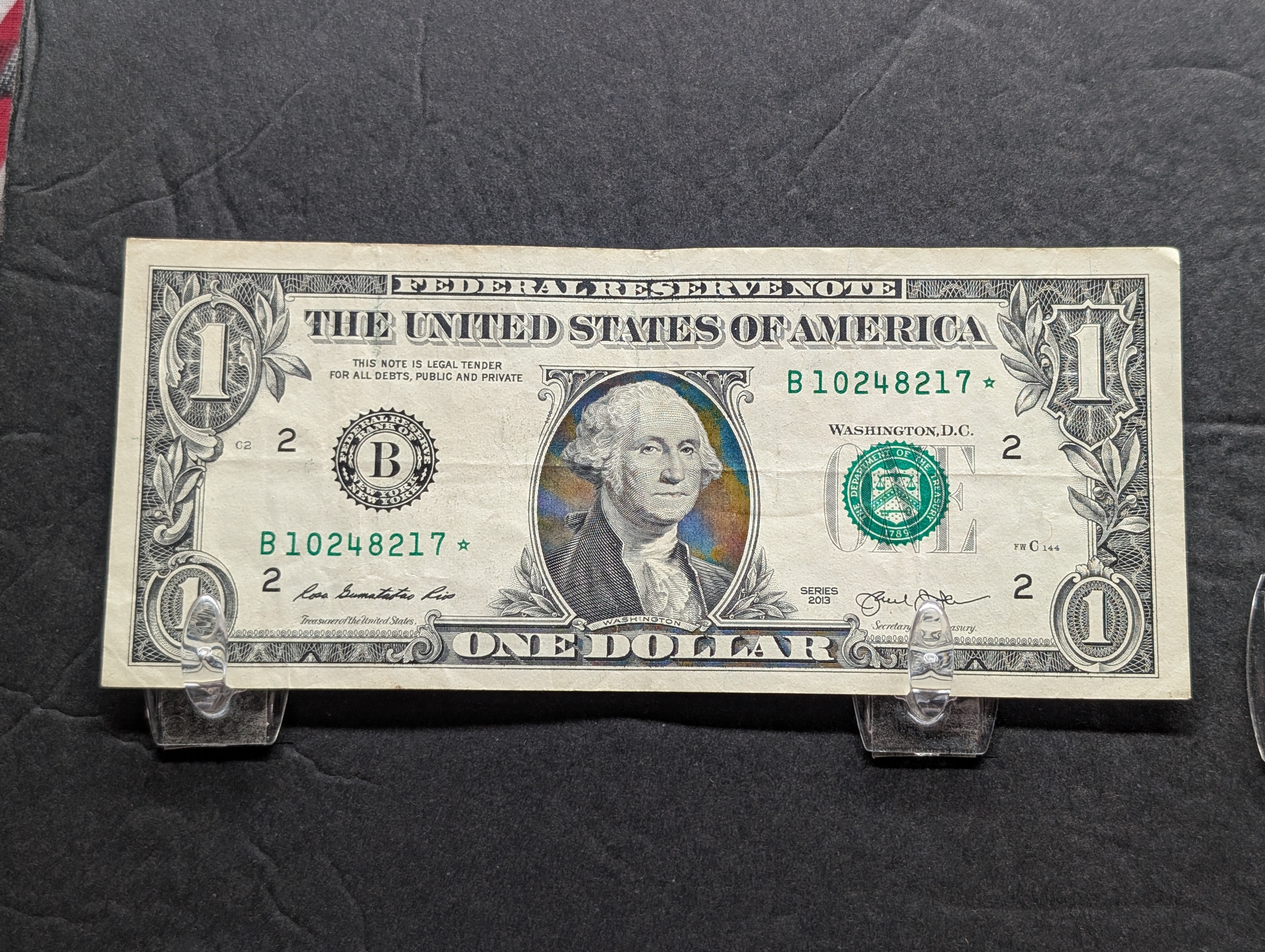 (6) 2013 Series One Dollar Star Replacement Notes, New York