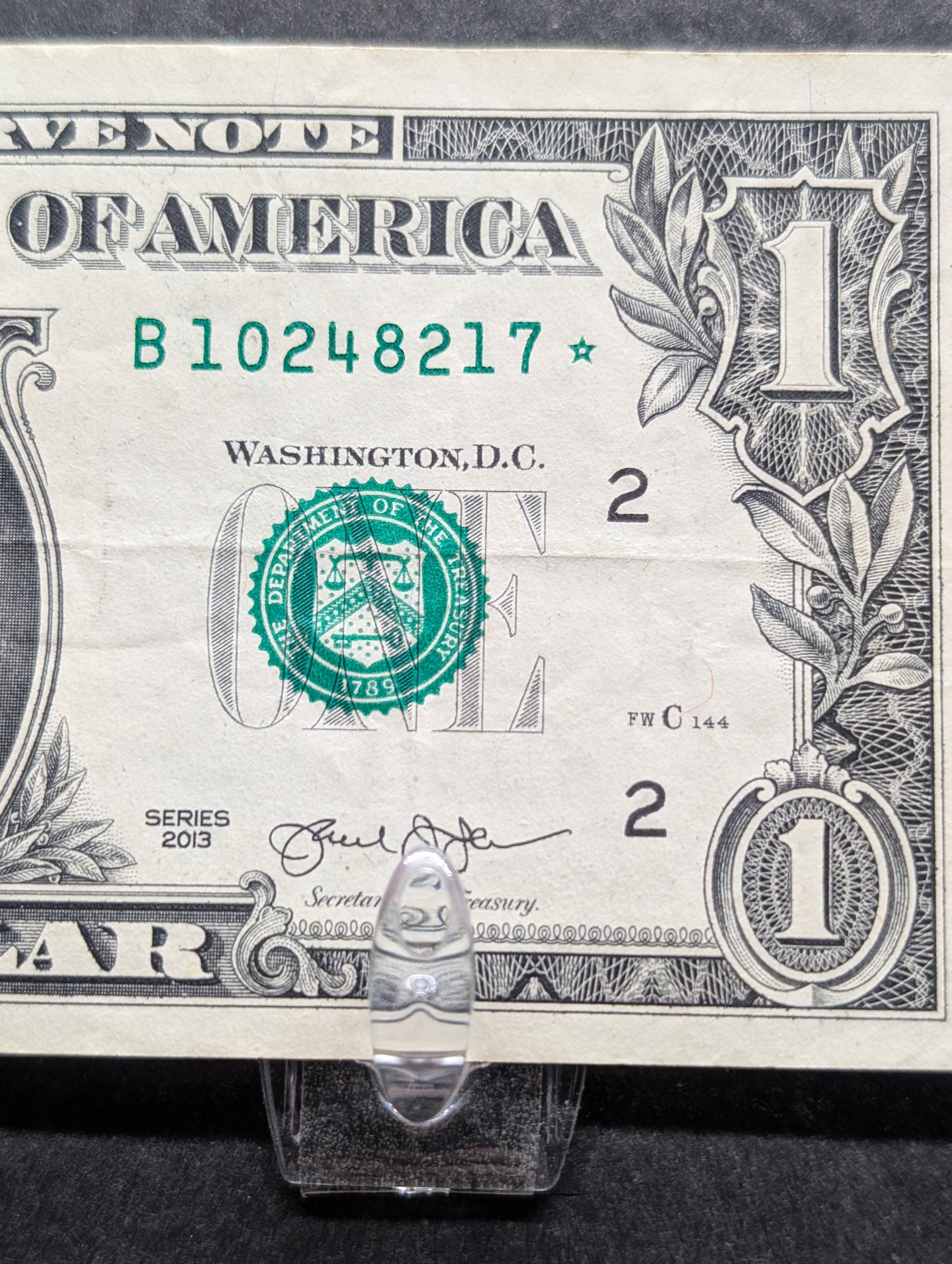 (6) 2013 Series One Dollar Star Replacement Notes, New York