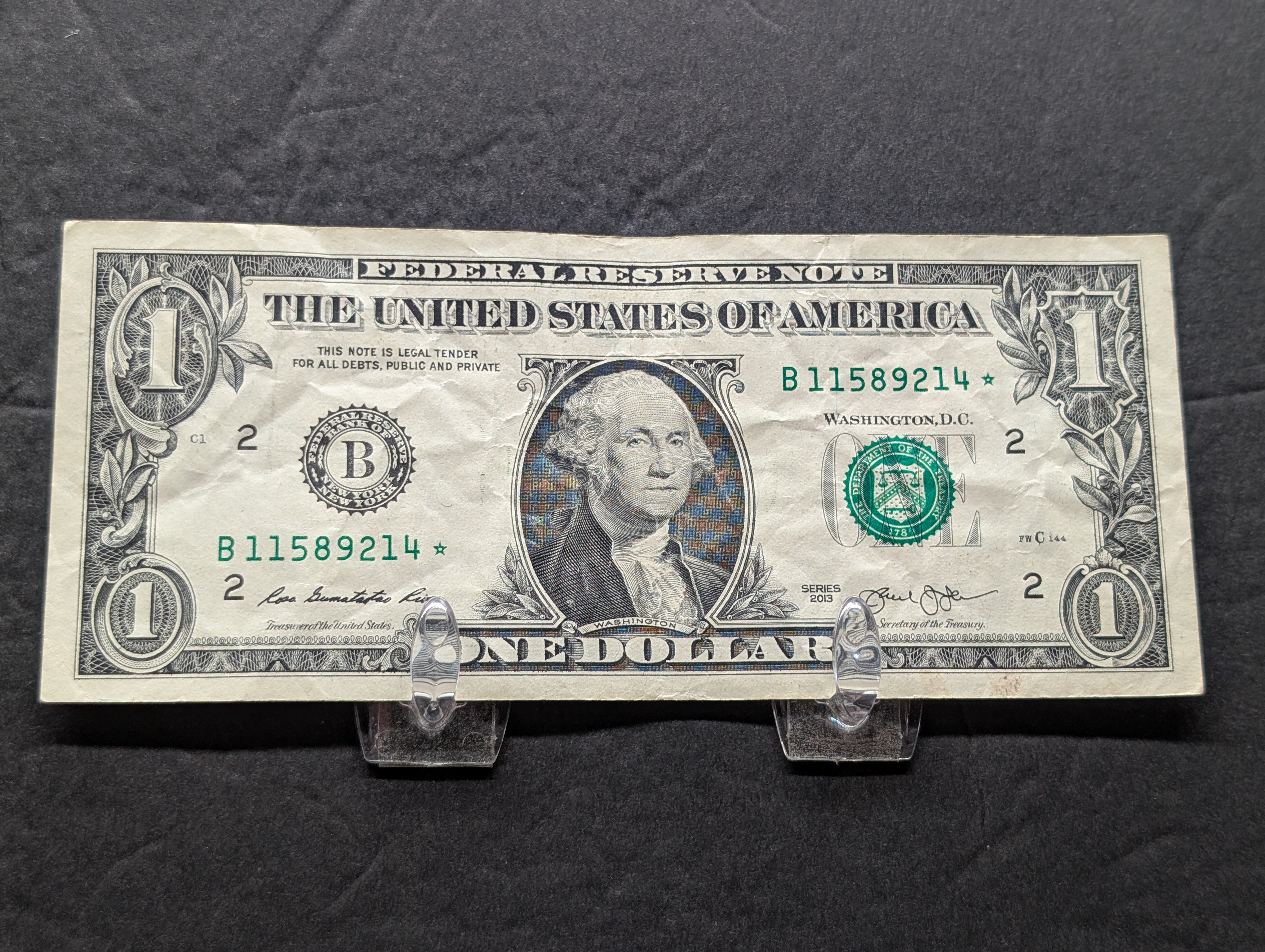 (6) 2013 Series One Dollar Star Replacement Notes, New York