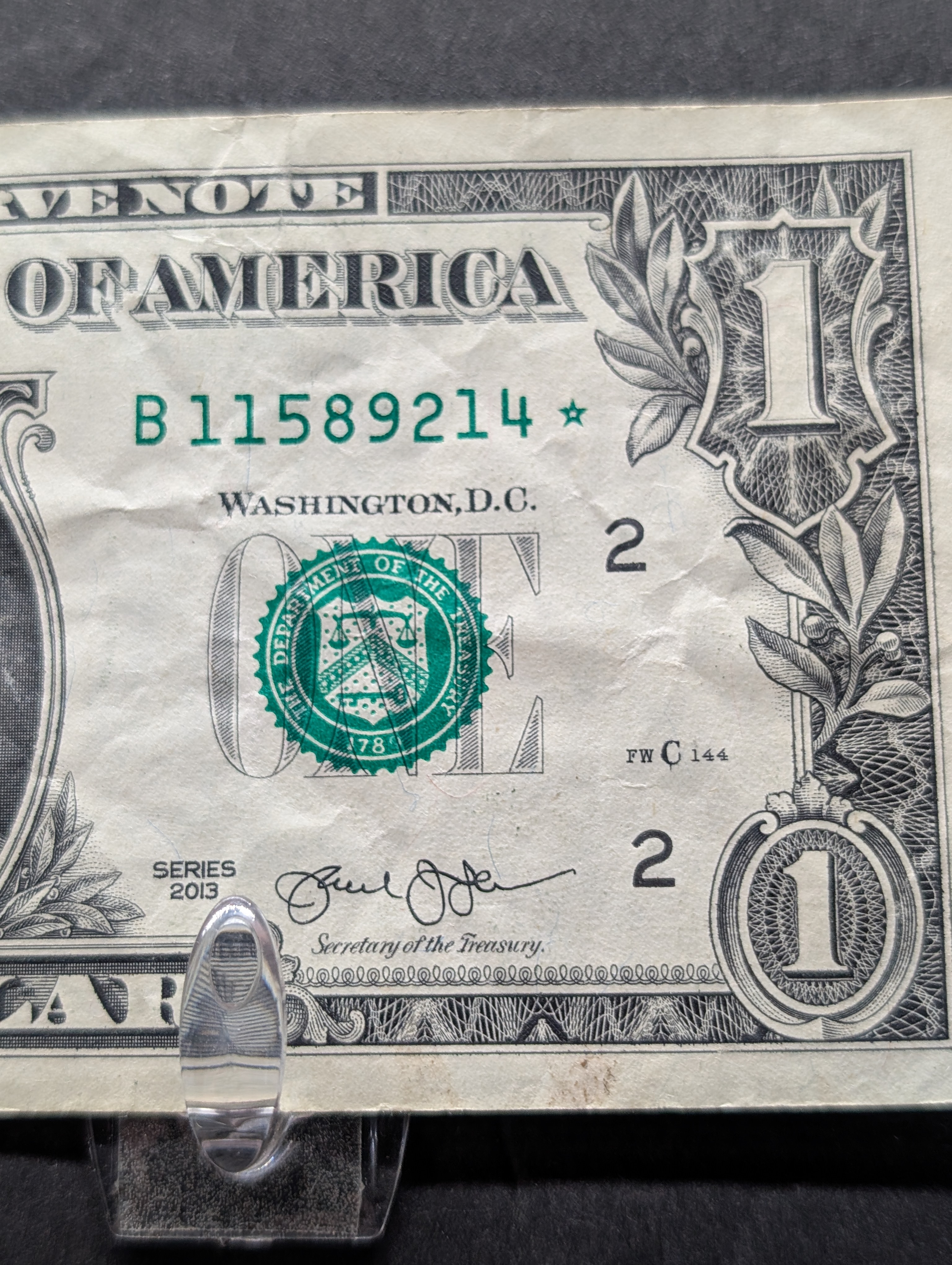 (6) 2013 Series One Dollar Star Replacement Notes, New York