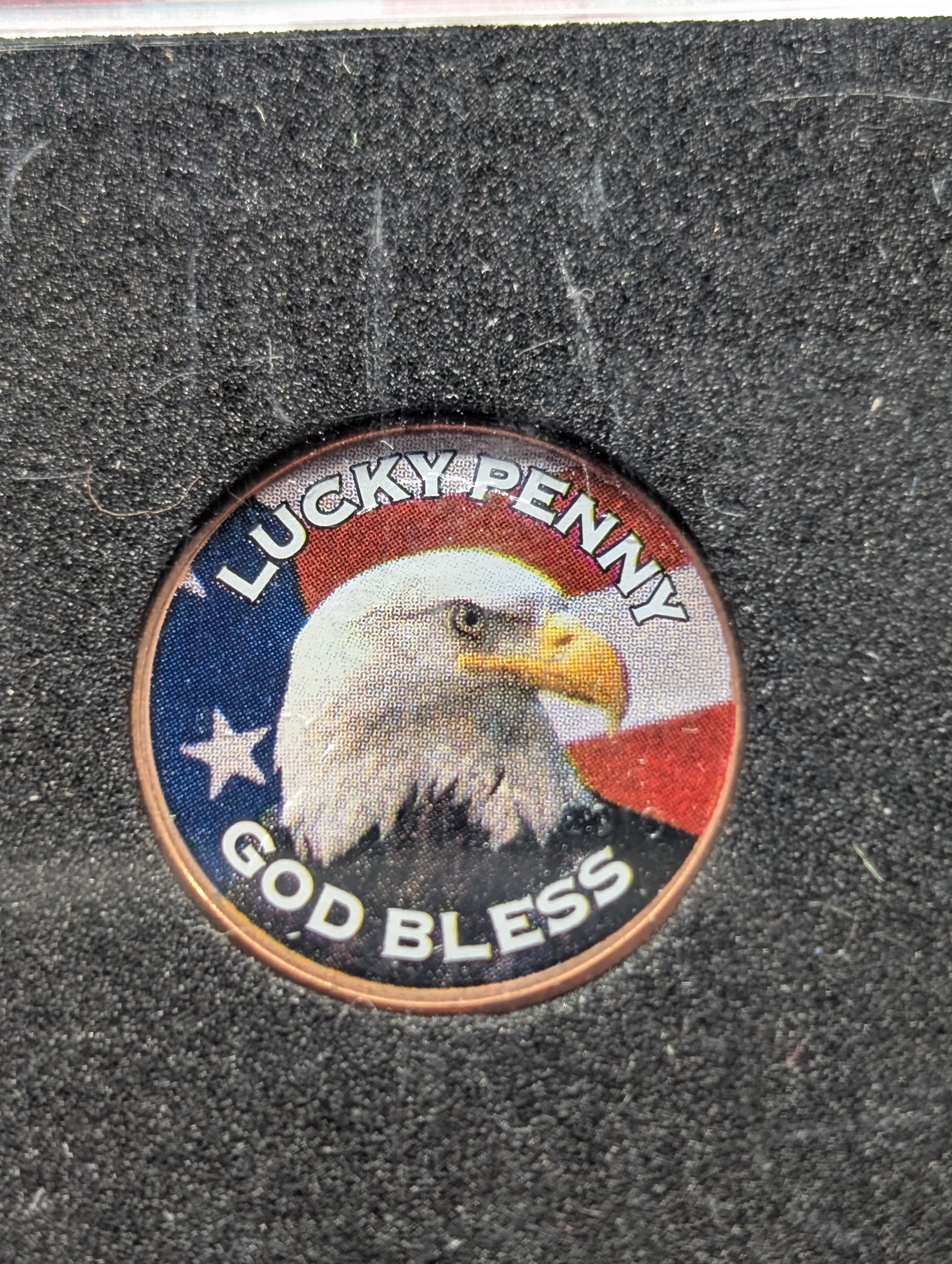 (2) Lucky Colorized Shield Cents - God Bless