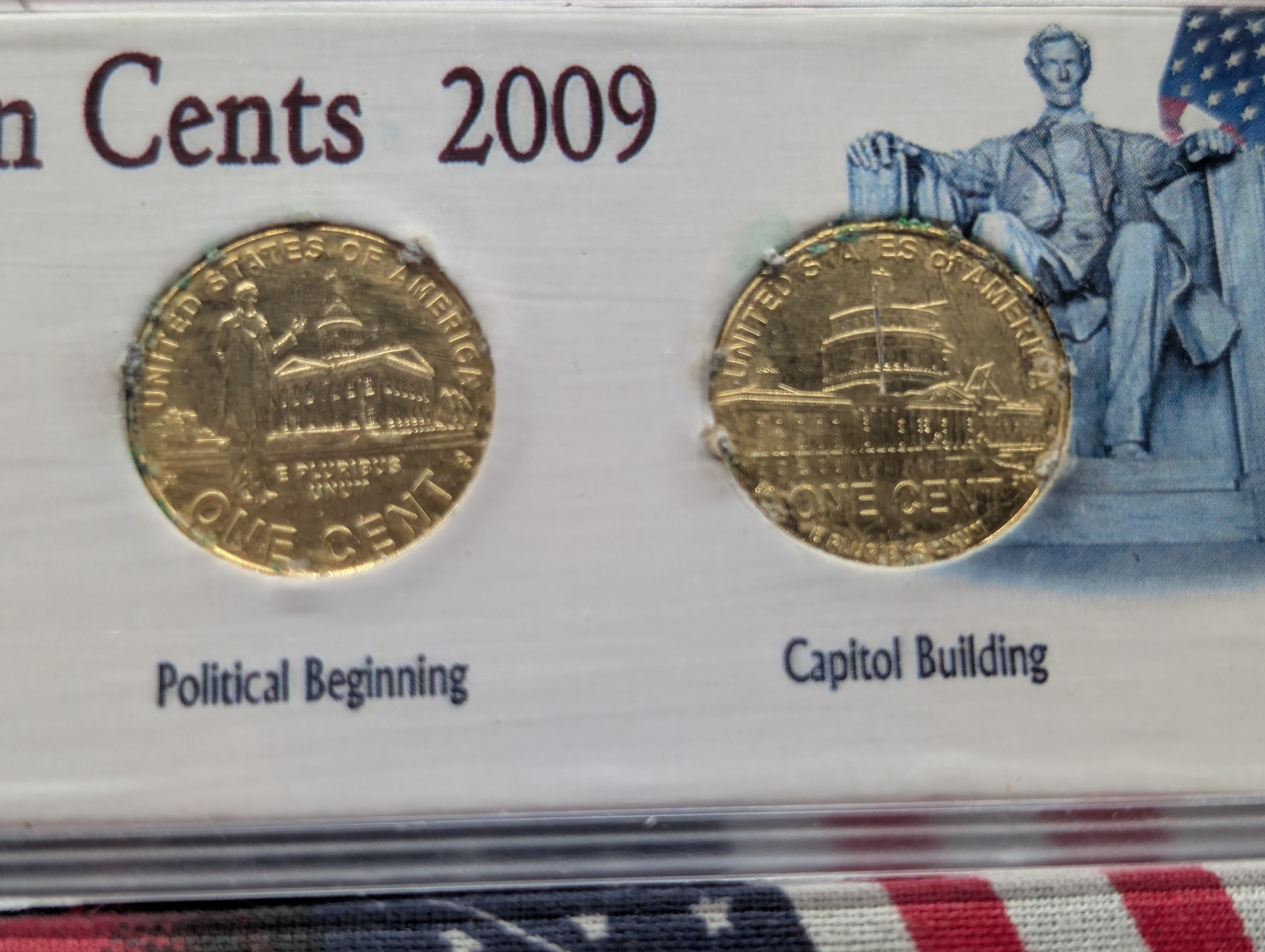 2009 Lincoln Bicentennial Cents Set & 1964 Lincoln Speaks Counterstamped Memorial Cents Set