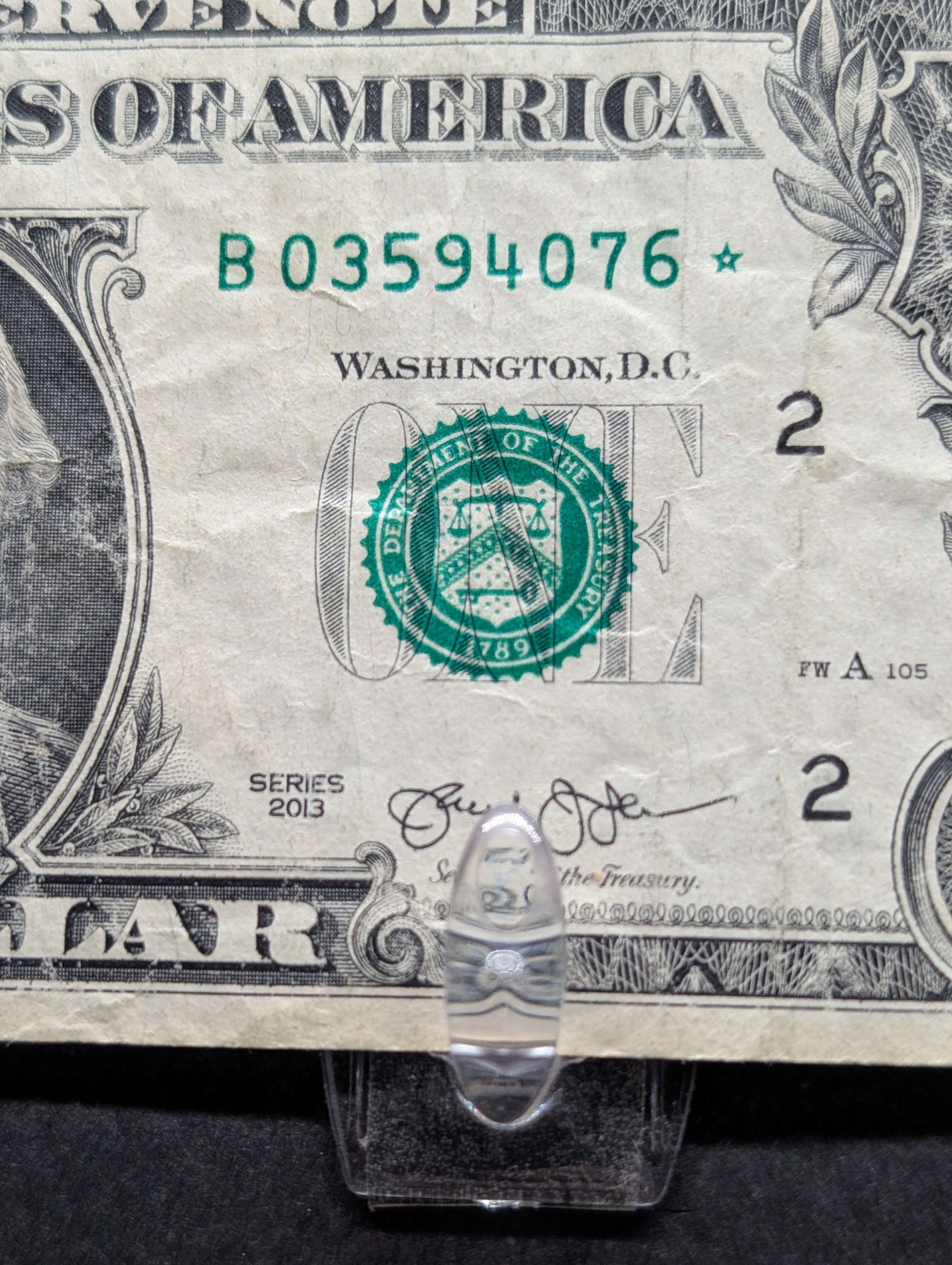 (6) 2013 Series One Dollar Star Replacement Notes, New York