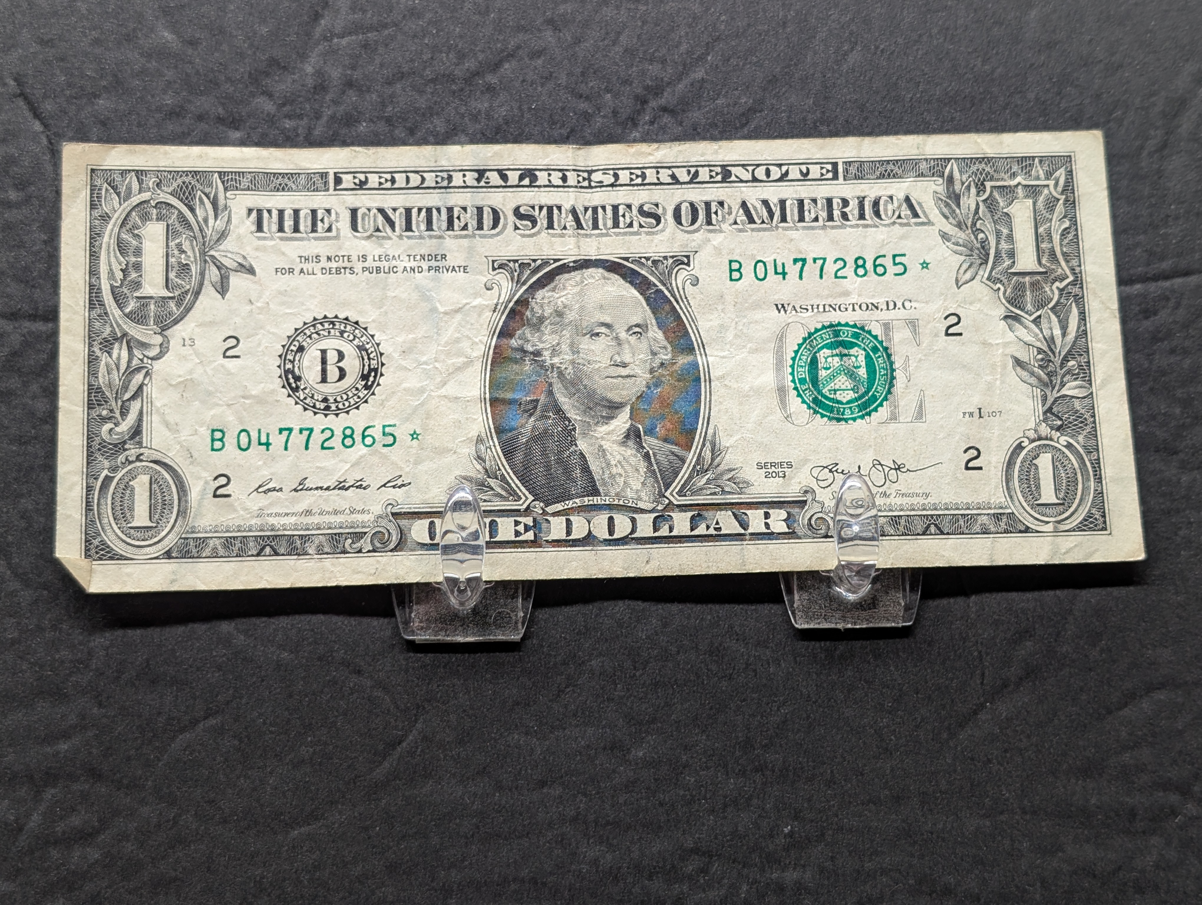 (6) 2013 Series One Dollar Star Replacement Notes, New York