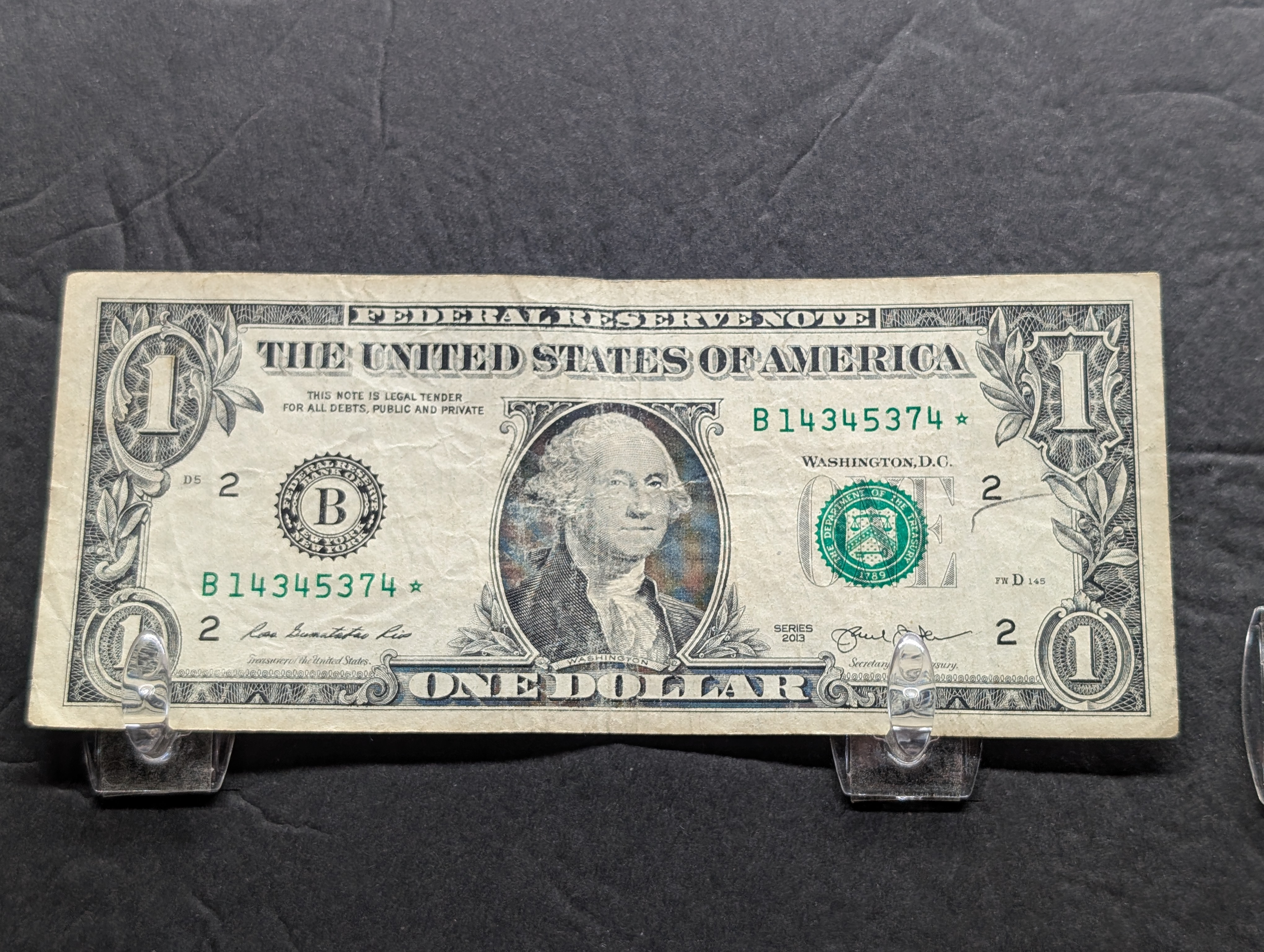 (6) 2013 Series One Dollar Star Replacement Notes, New York