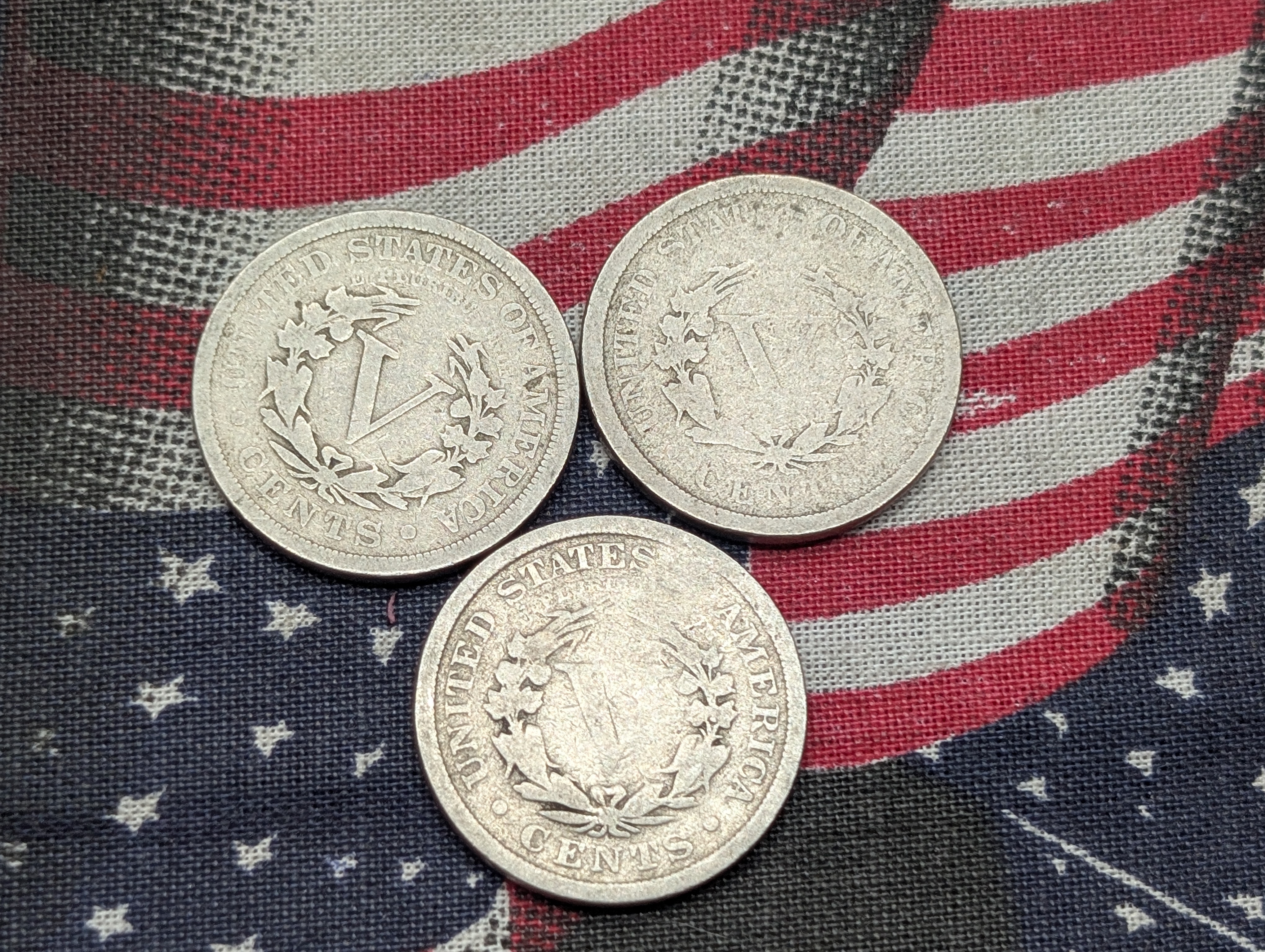 1903, 1905, 1908 Liberty Head V Nickels
