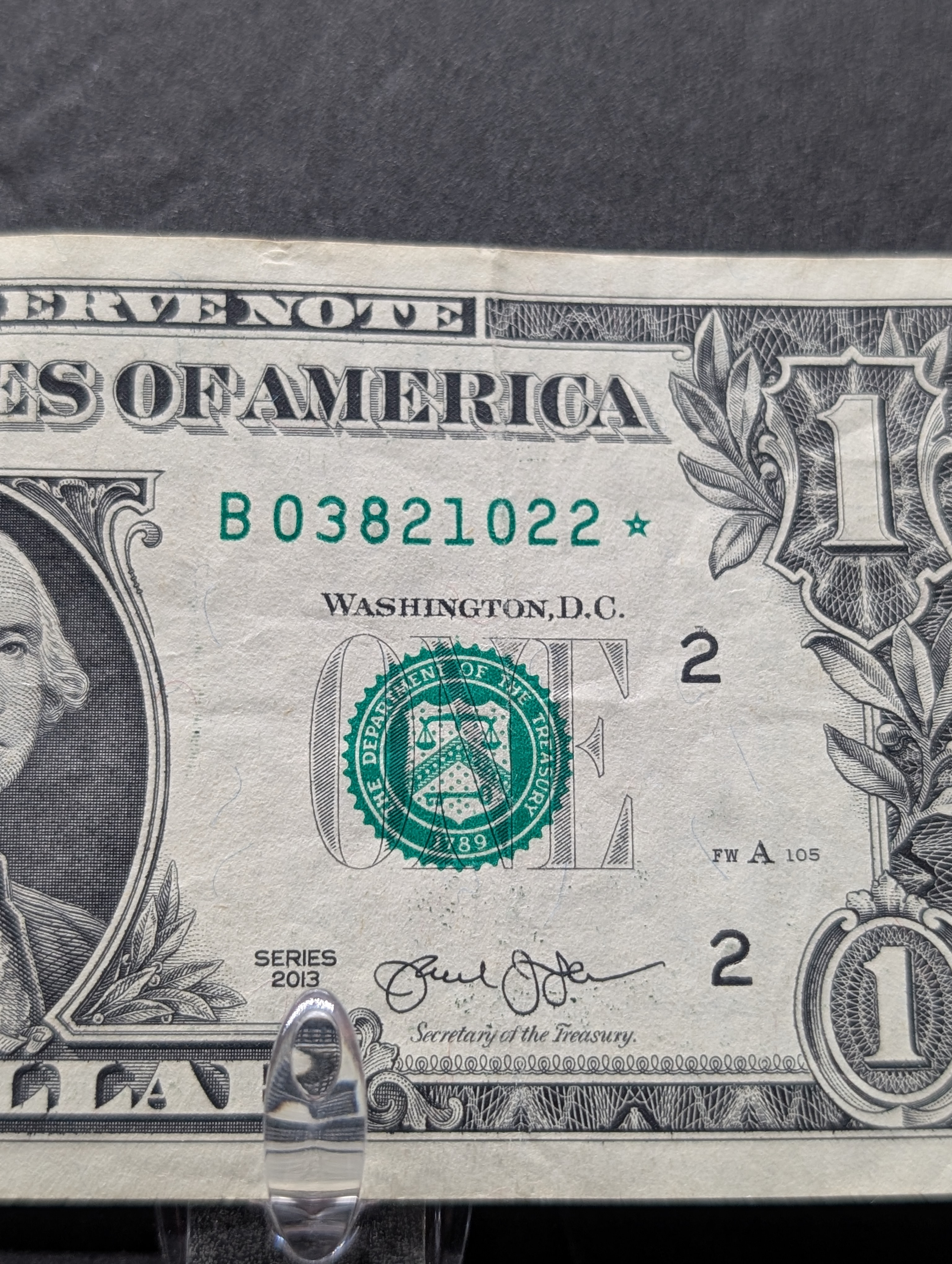 (5) 2013 Series One Dollar Star Replacement Notes, New York