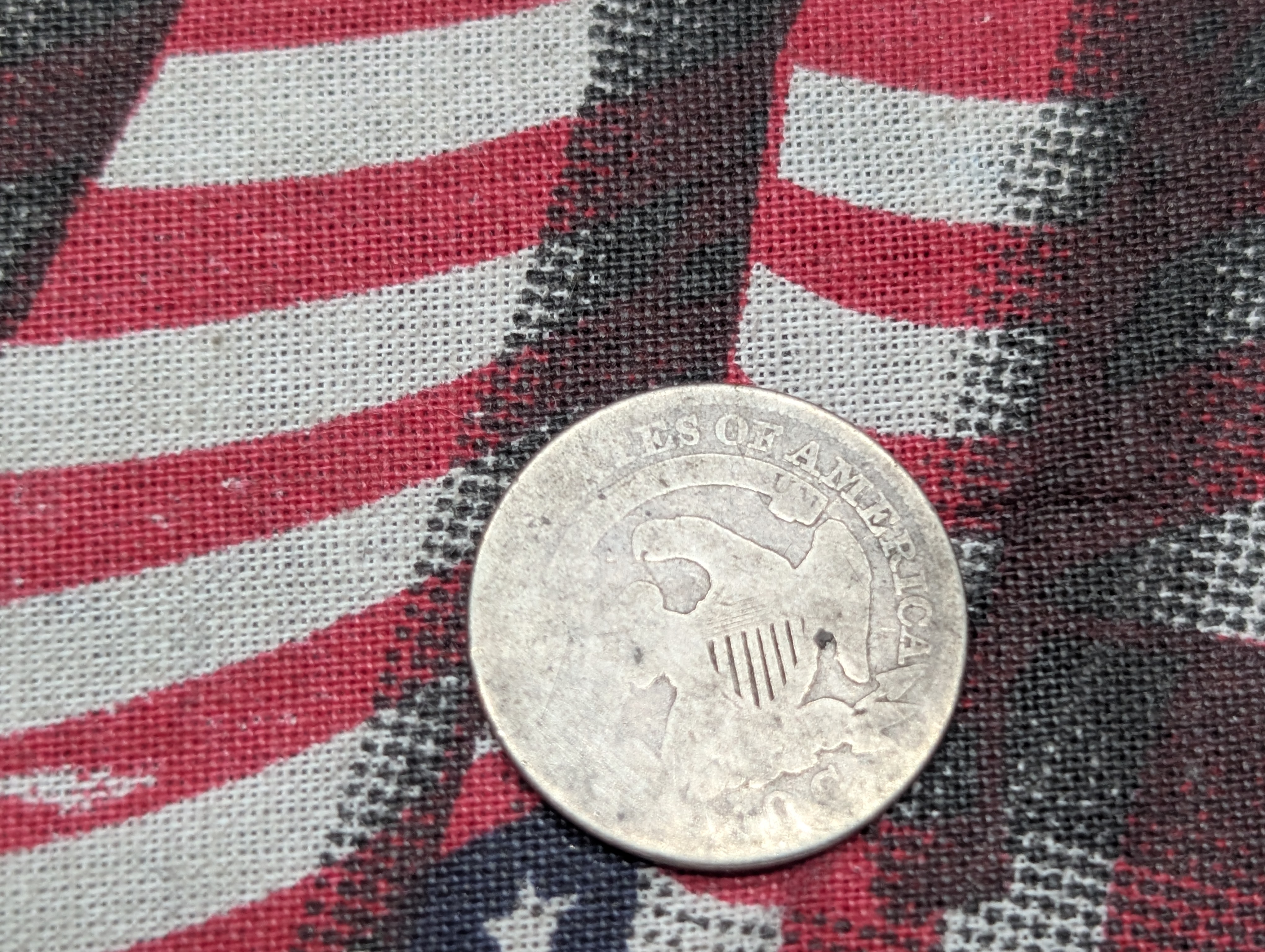 1829 Capped Bust Silver Dime, Curl Base 2