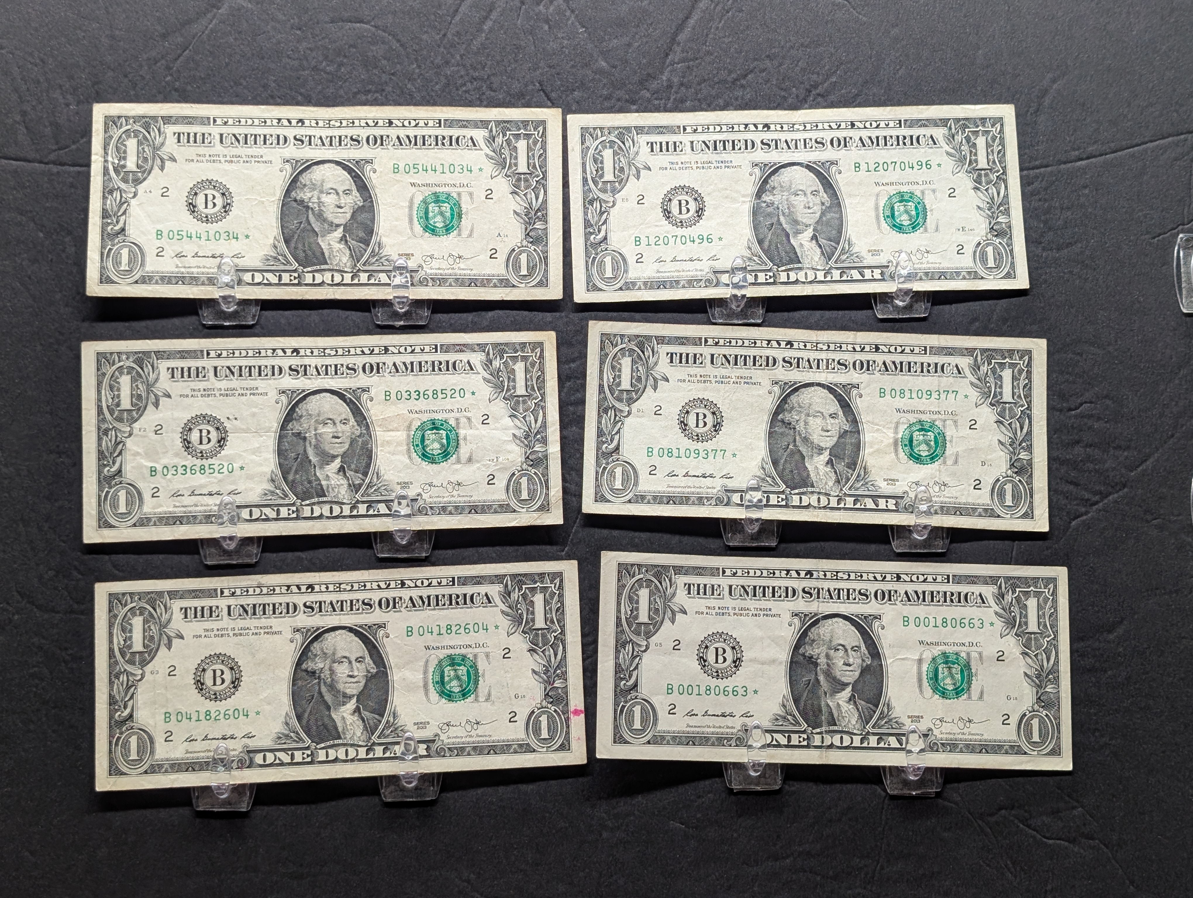 (6) 2013 Series One Dollar Star Replacement Notes, New York