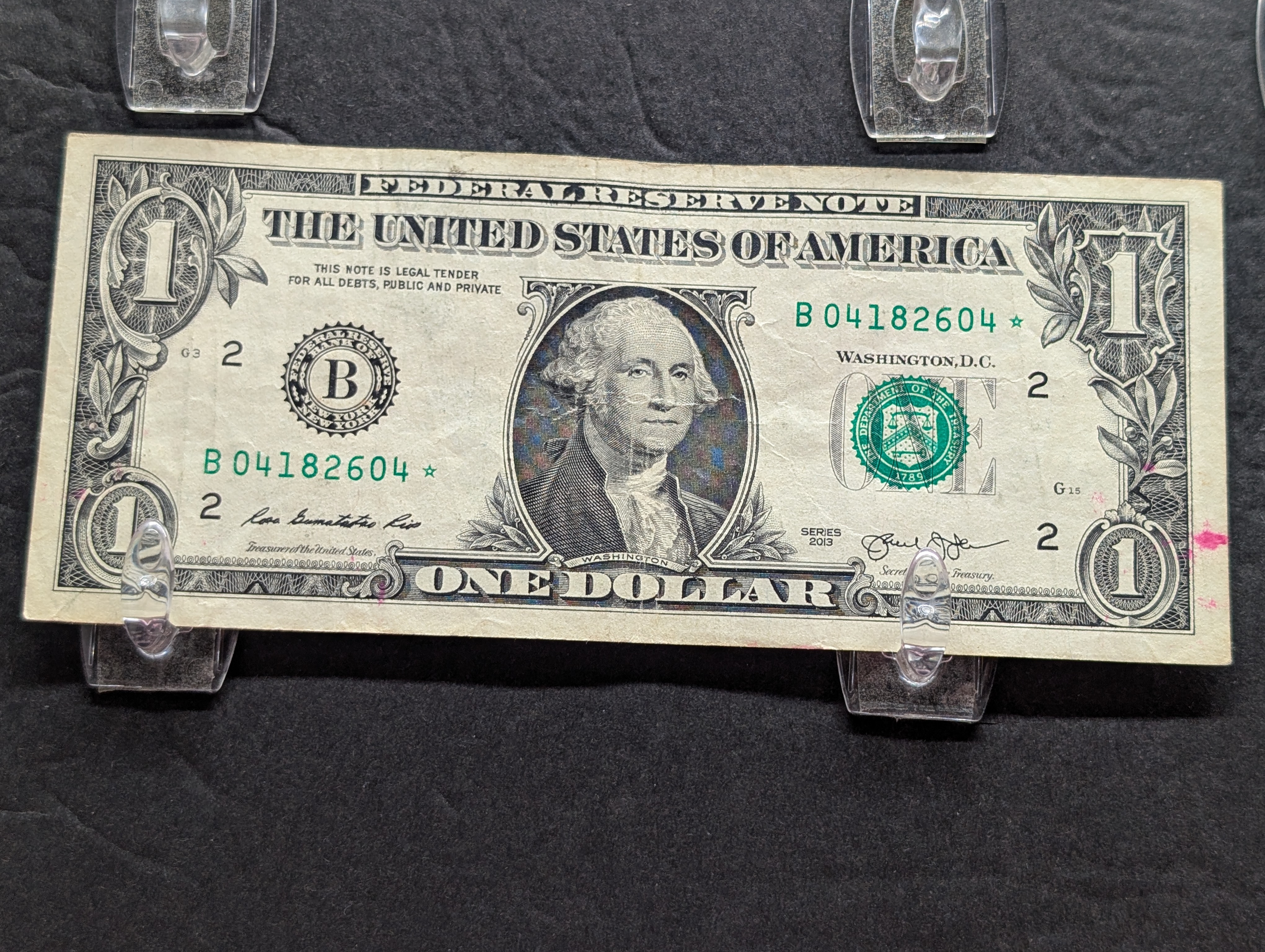 (6) 2013 Series One Dollar Star Replacement Notes, New York