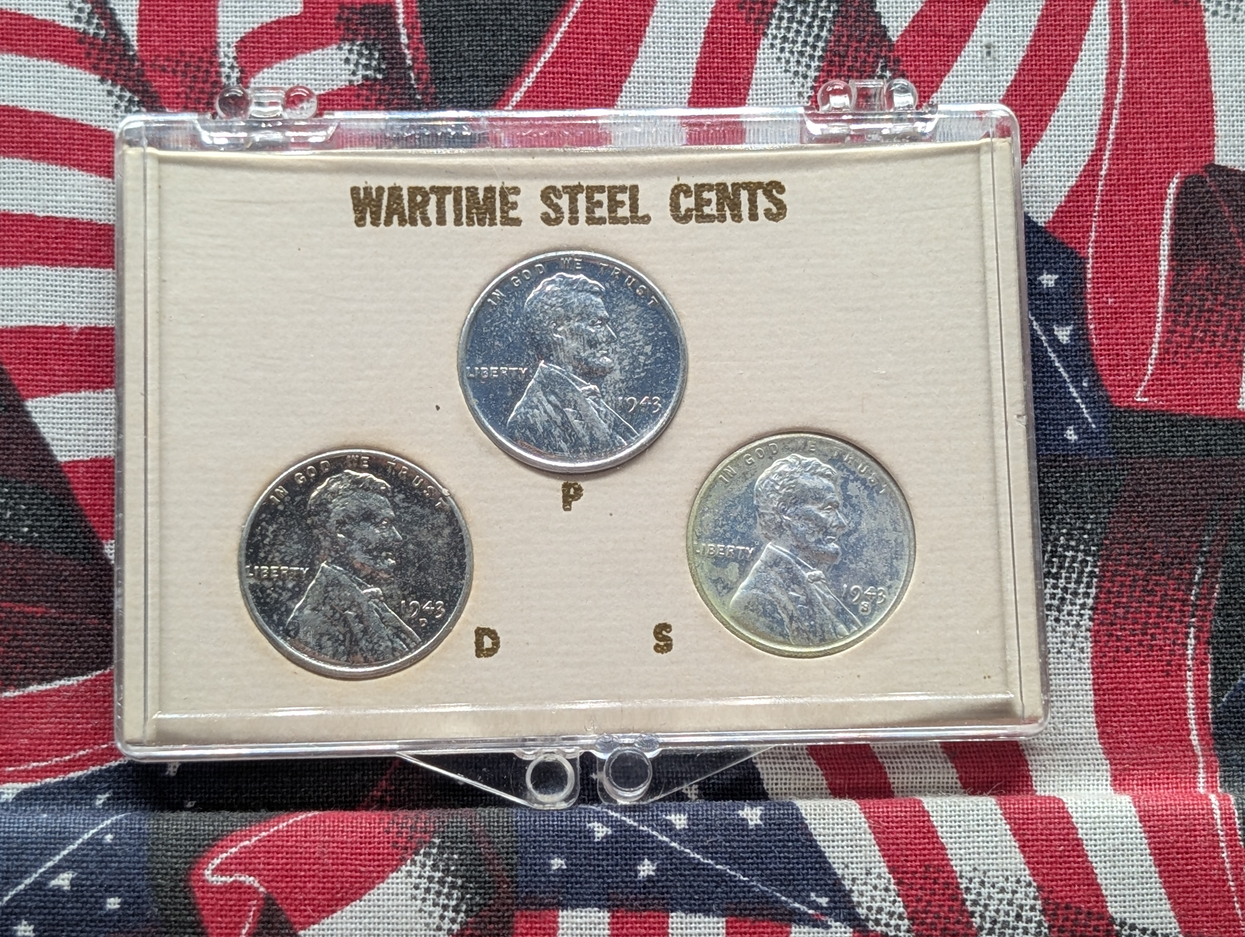 1943 P, D & S Wartime Lincoln Steel Wheat Cents