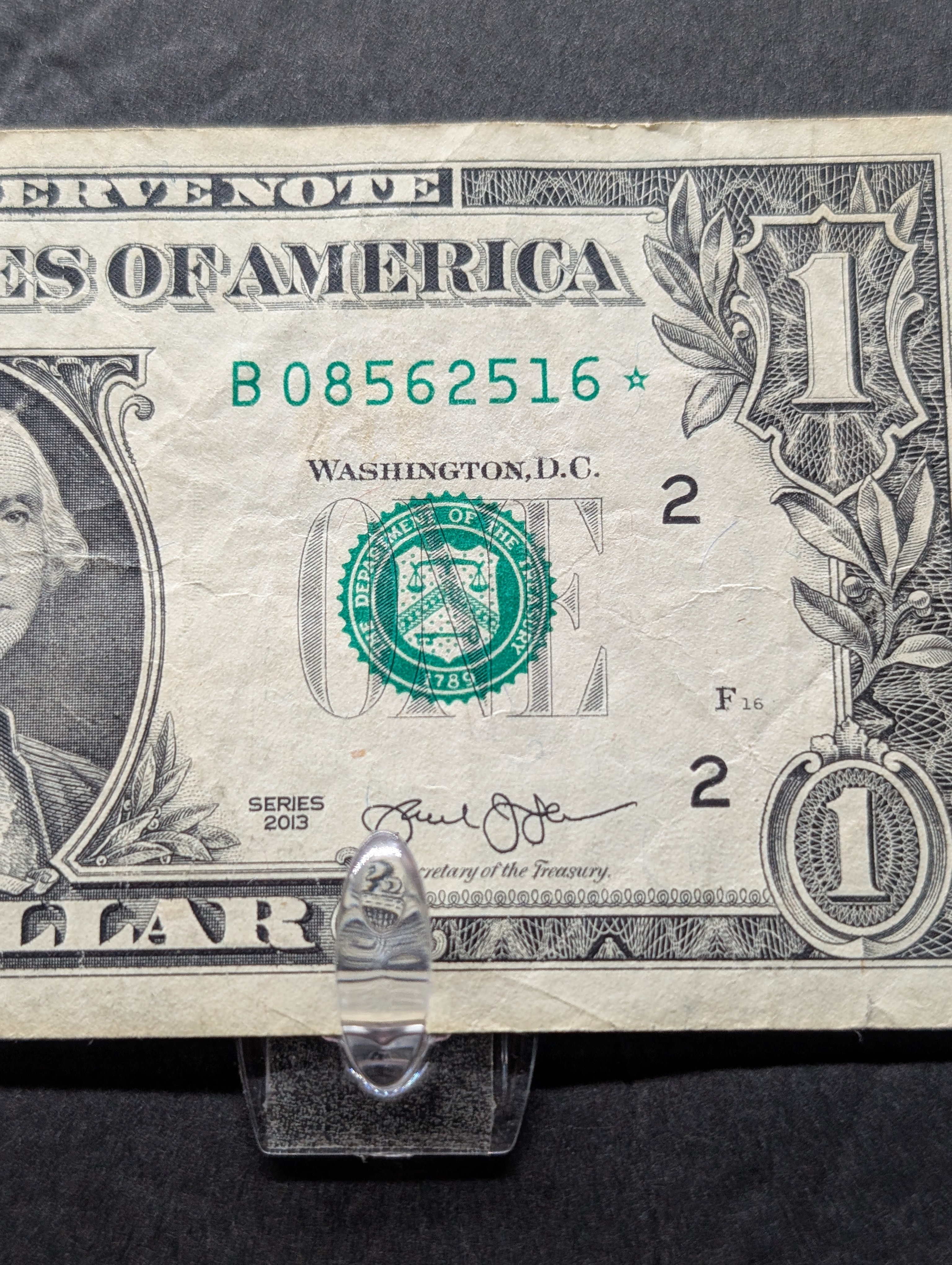 (5) 2013 Series One Dollar Star Replacement Notes, New York, One is a James Bond Star Note.