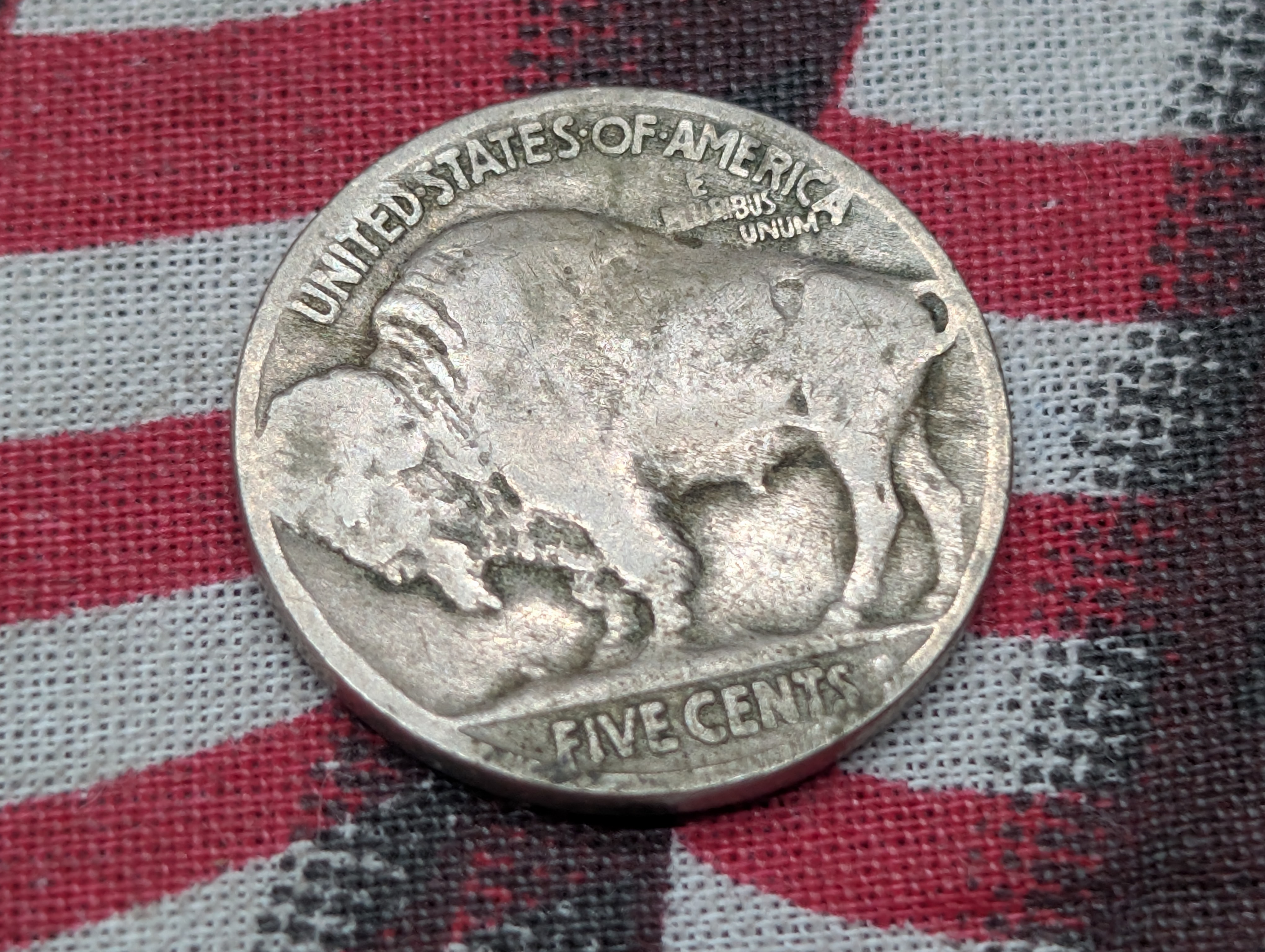 1914 Indian Head Buffalo Nickel - 20,664,463 Minted - Acid Treated to bring out Date.
