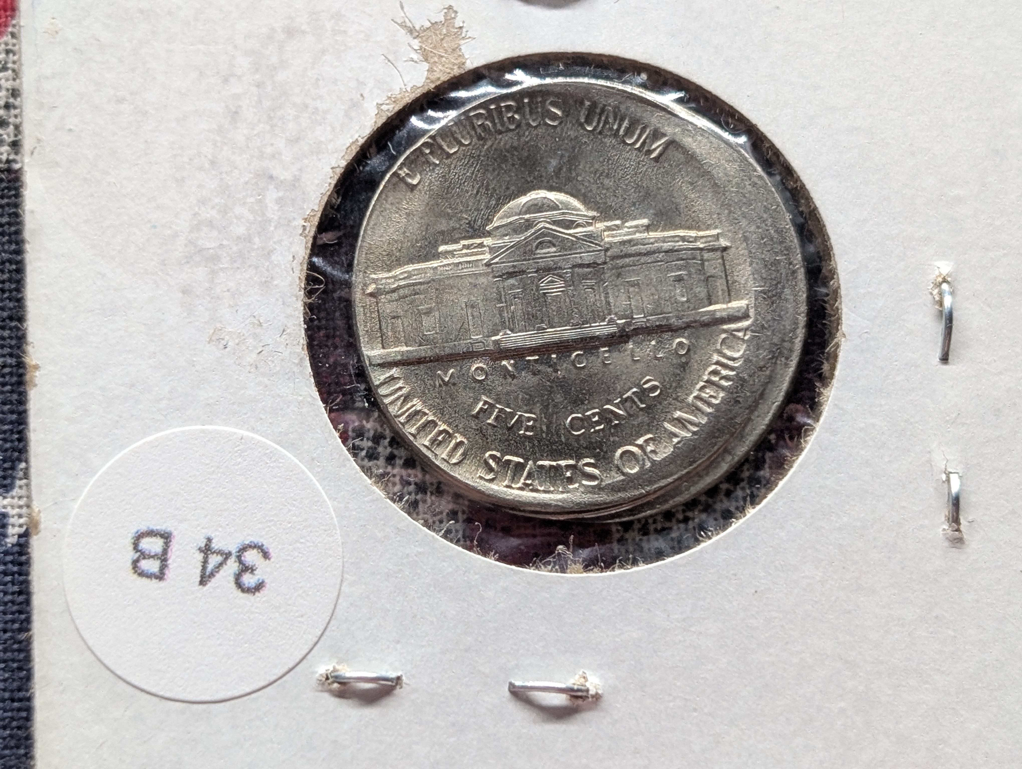 1983-P Error Jefferson Nickel, Approx. 20% OFF CENTER