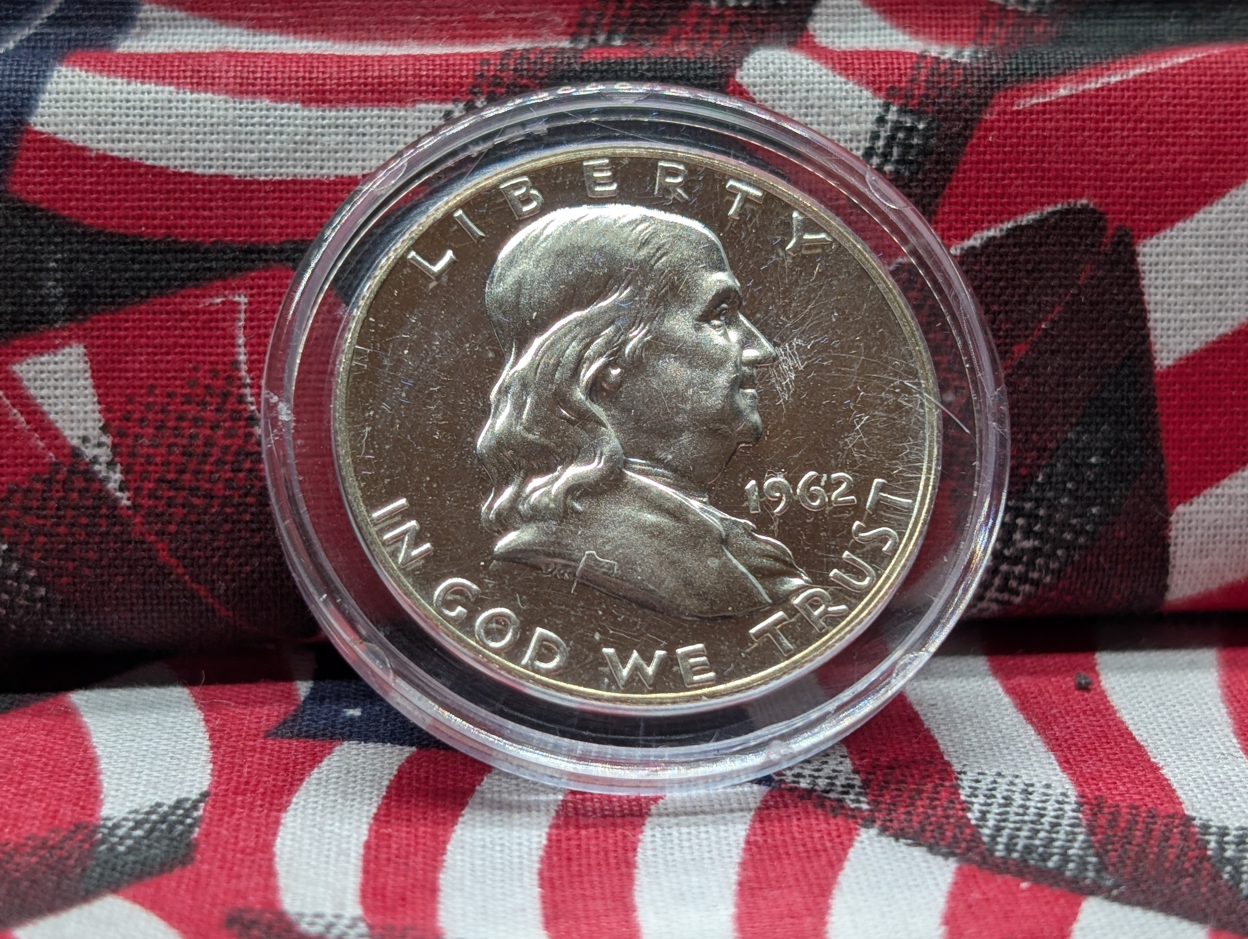 1962-P Franklin 90% Silver Half Dollar w/COA & Box