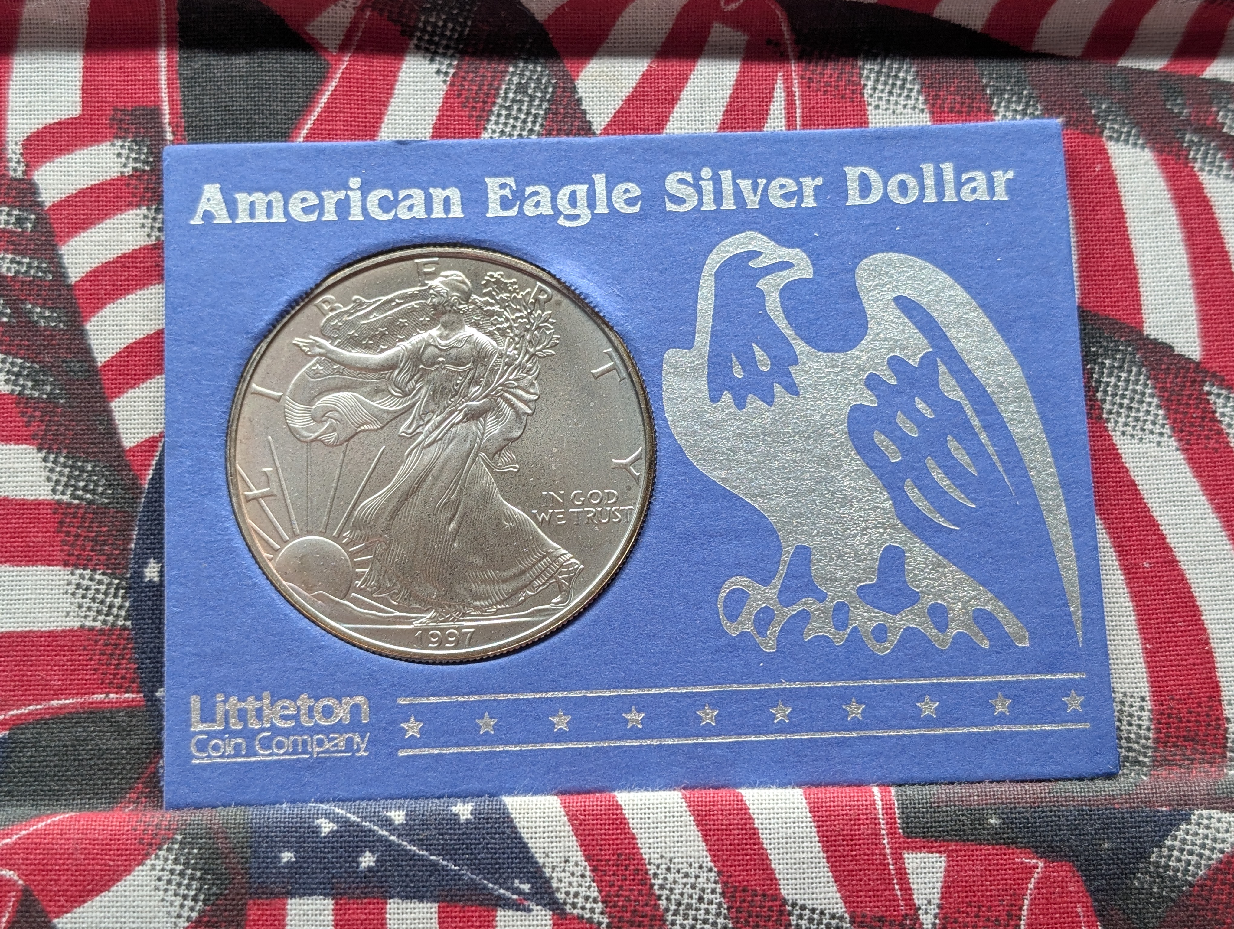 1997 American Silver Eagle, .999 Fine Silver One Troy Ounce - 435,368 Minted UNC