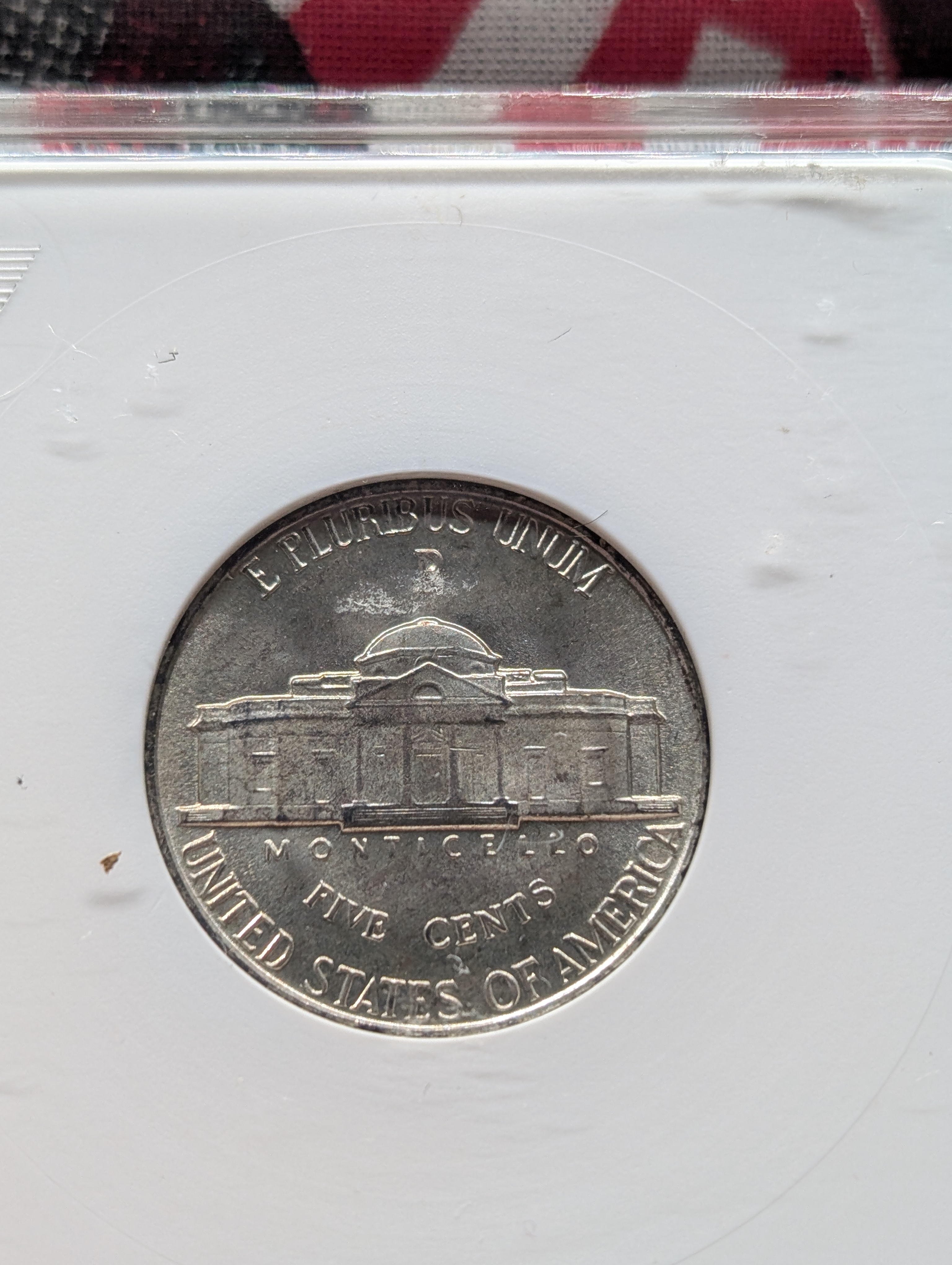1942-P/P Jefferson 35% Silver War Nickel ANACS MS 65, RPM-9 Repunched Mint Mark