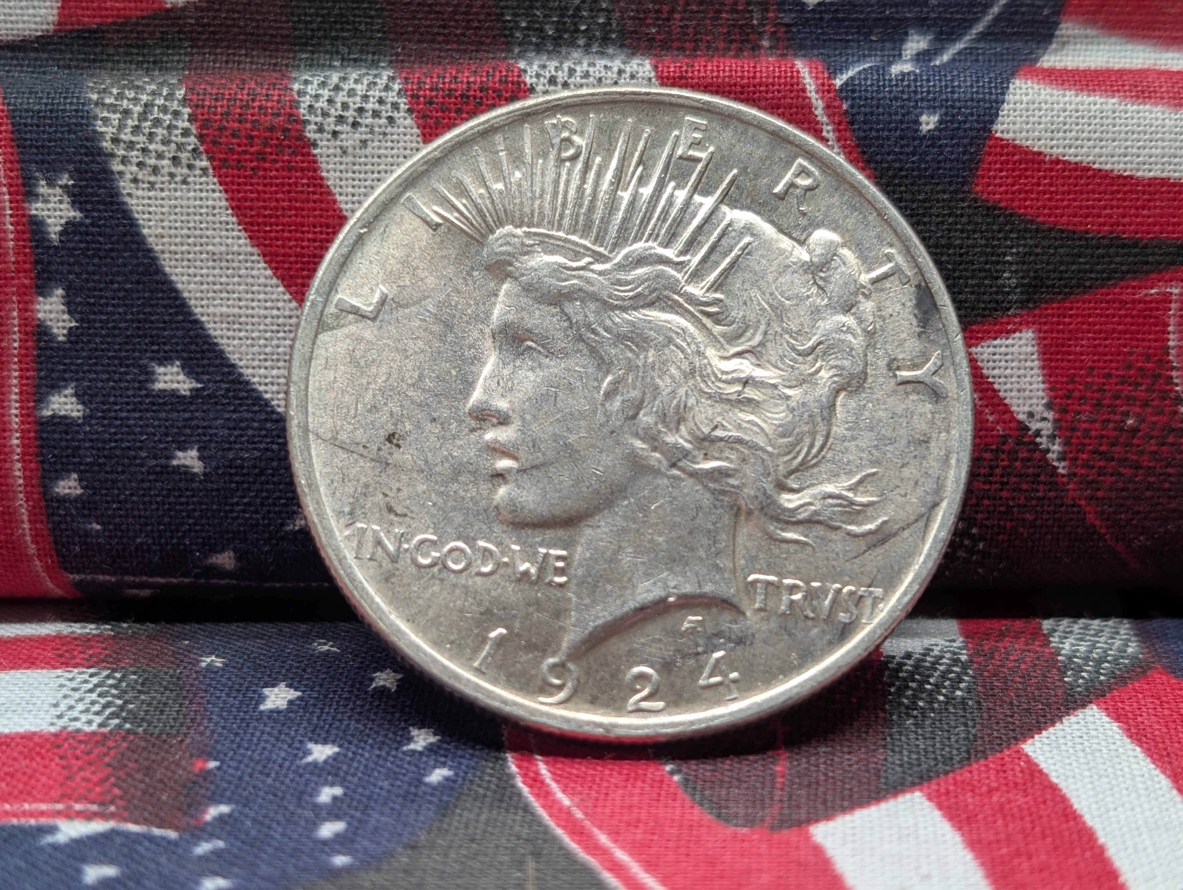 ERROR 1924 Peace Dollar, VAM 1R, Rating R 5.