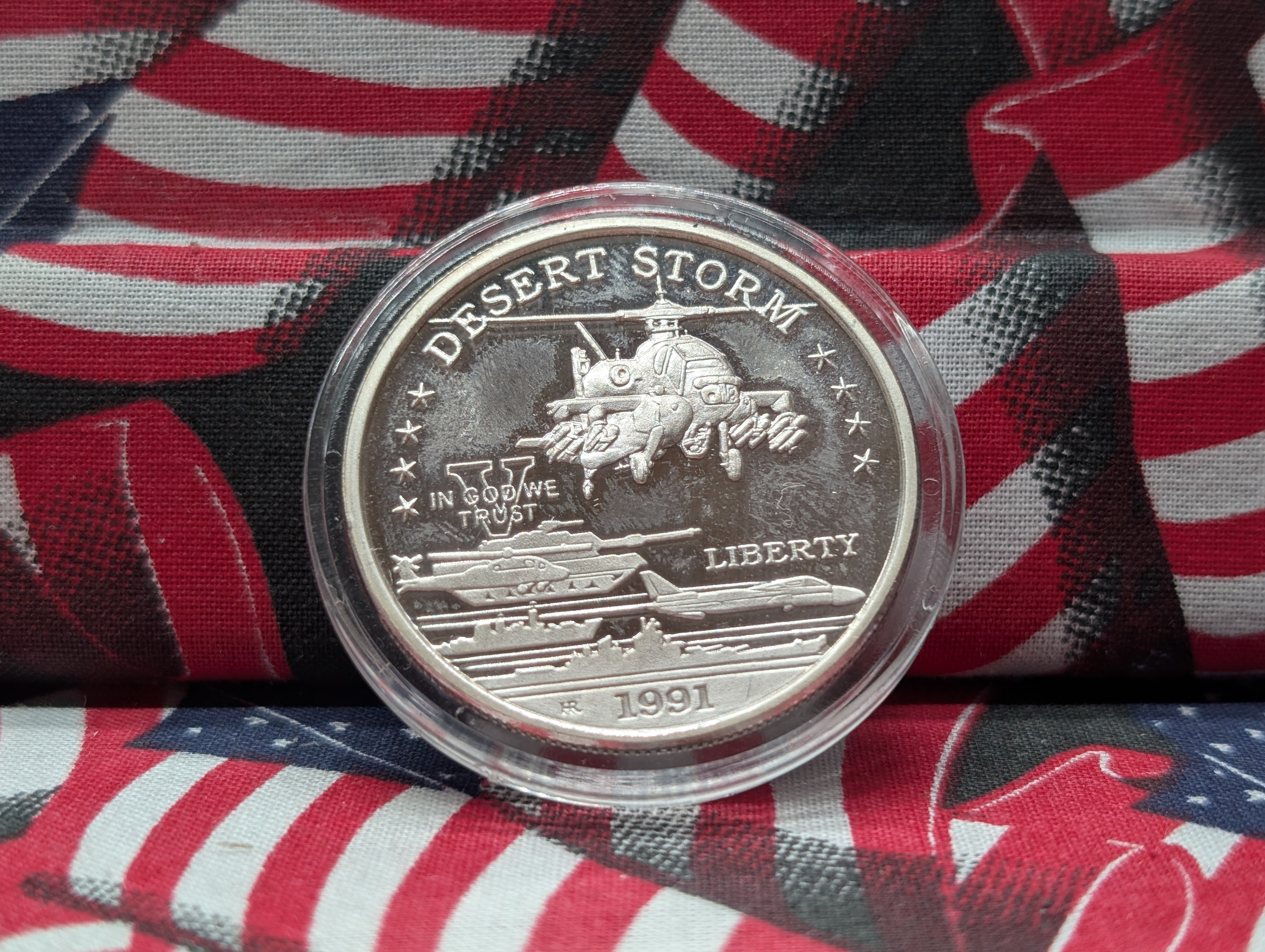 1991 Desert Storm $25 Hutt River Province, New Queensland Mint, 1 oz Silver. 999 Fine Silver w/OGP