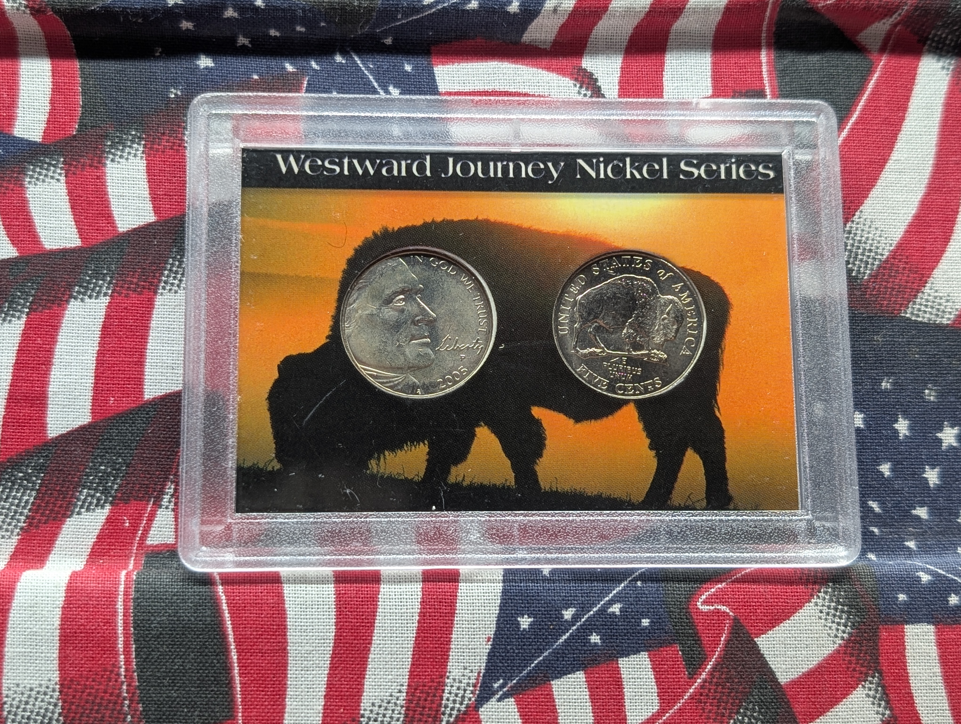 Old & New Nickel Set 1926 Indian Head Buffalo Nickel & 2005-P Bison Nickel Plus a 2005 P&D Westward Journey Nickel Set