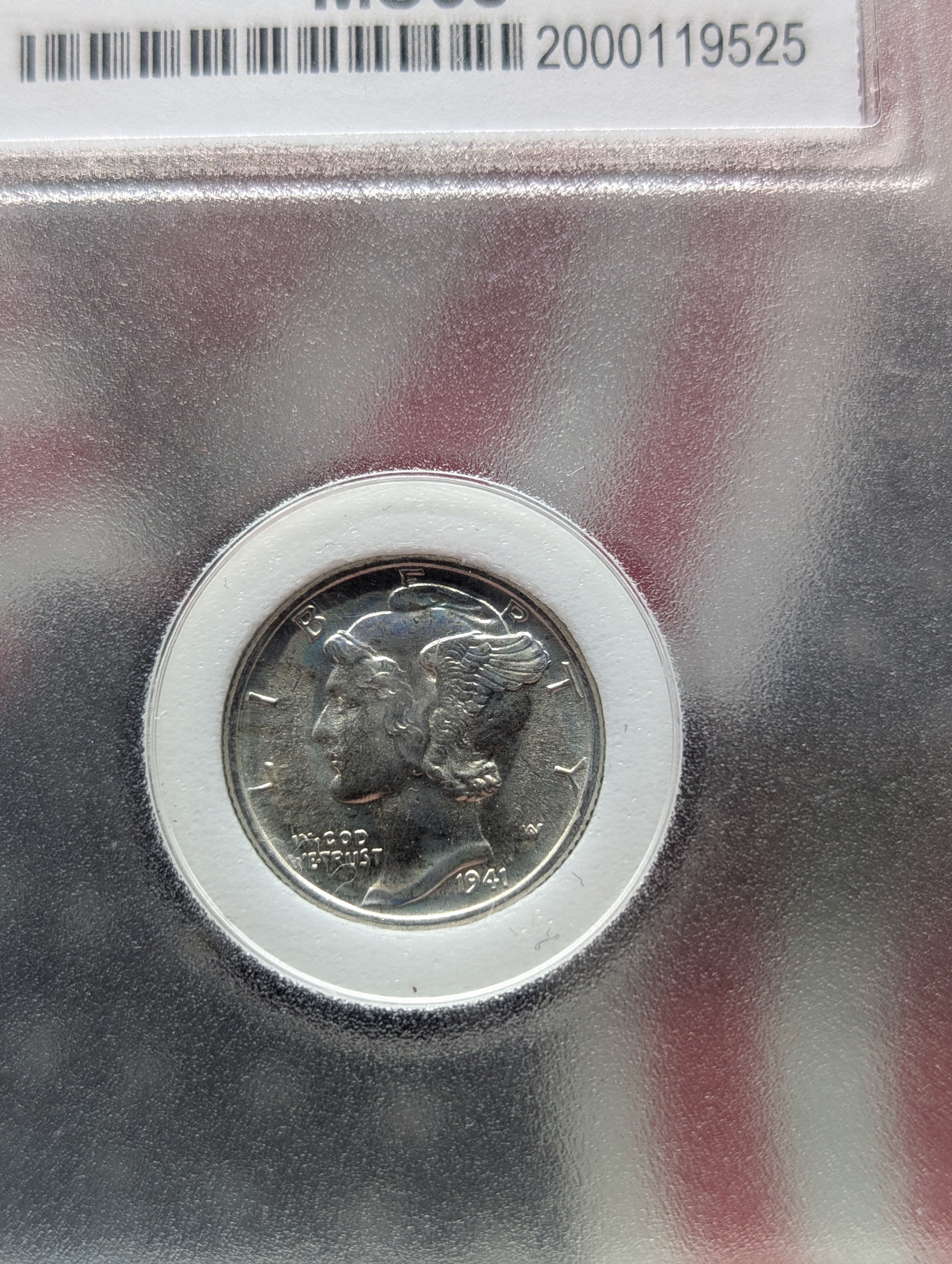 1941-P Mercury 90% Silver Dime PCC MS 68