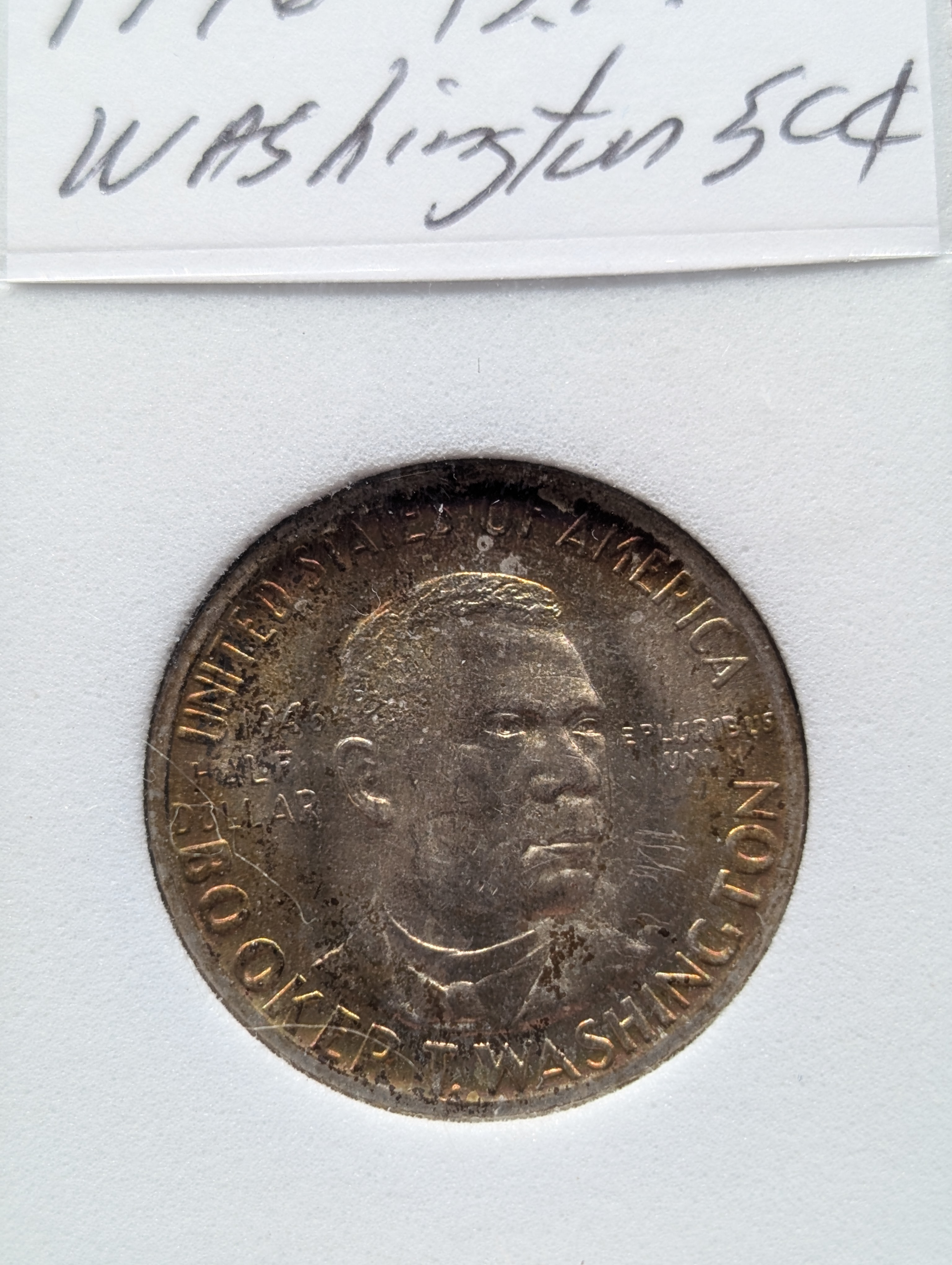 1946 Booker T. Washington Commemorative Half Dollar, 90% Silver