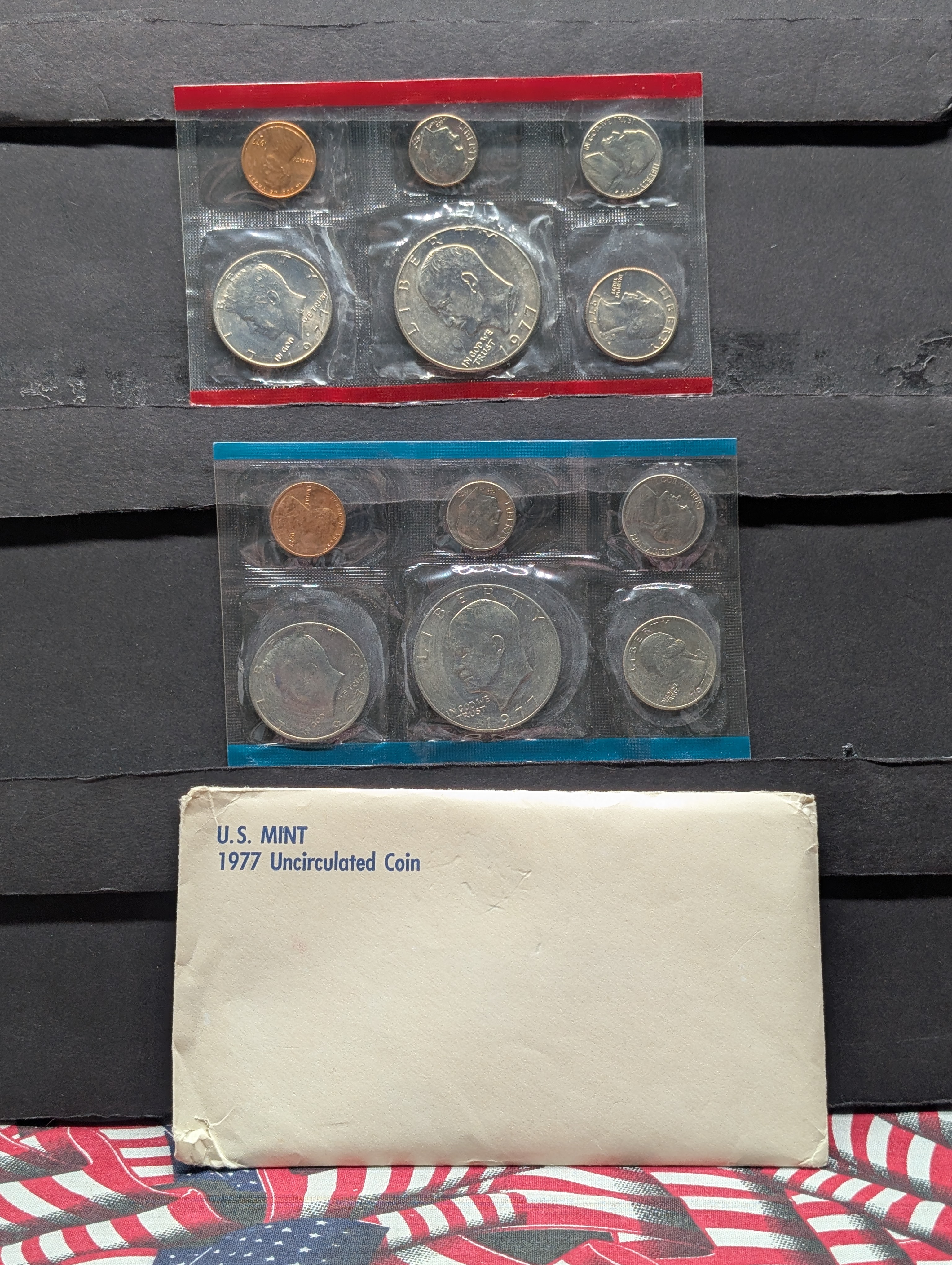 1977-P&D U.S. Mint UNC. Coin Set, 12 Coin Set