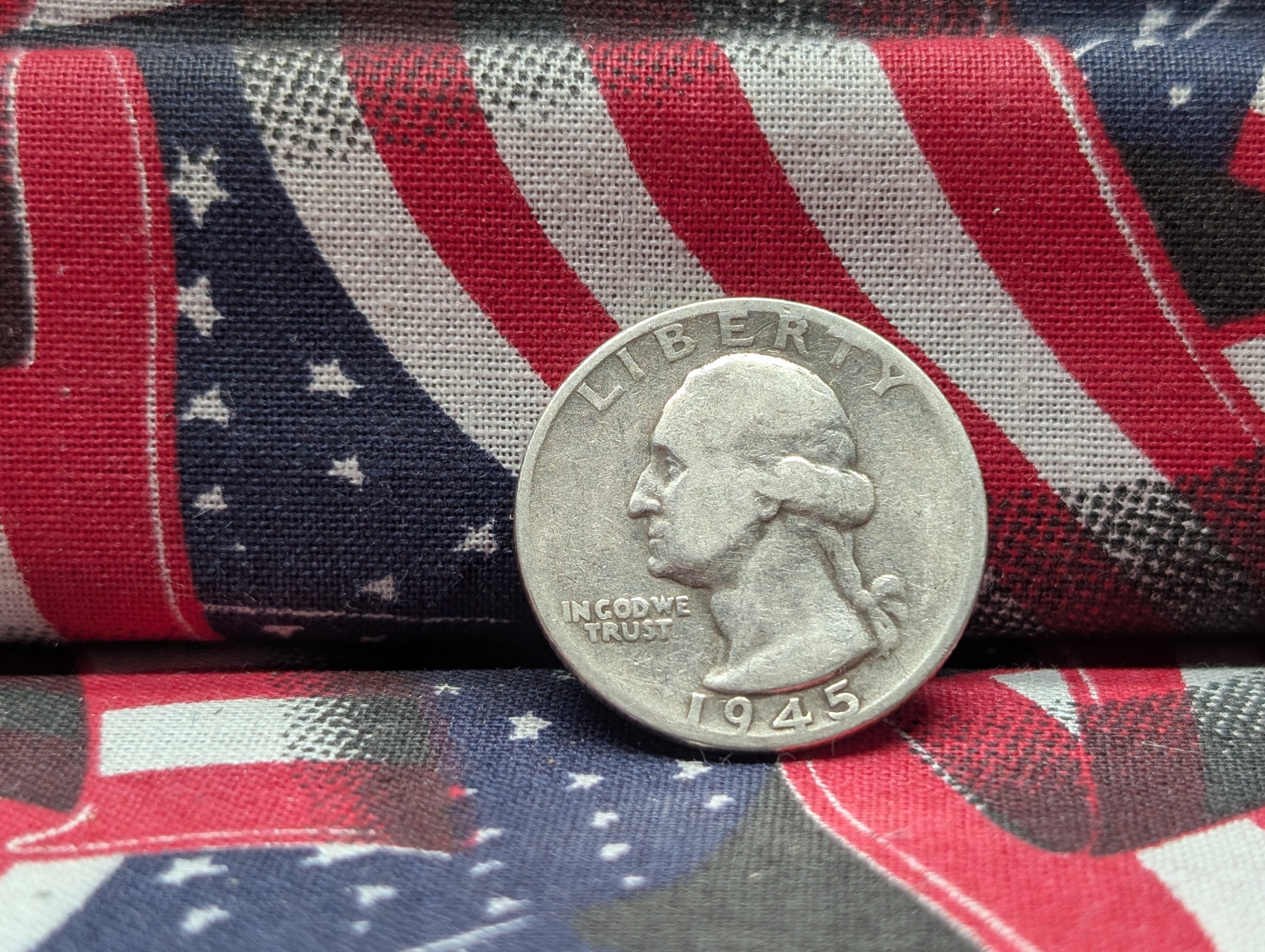 1945-S 90% Silver Washington Quarter - WWII Era - 81 Years old