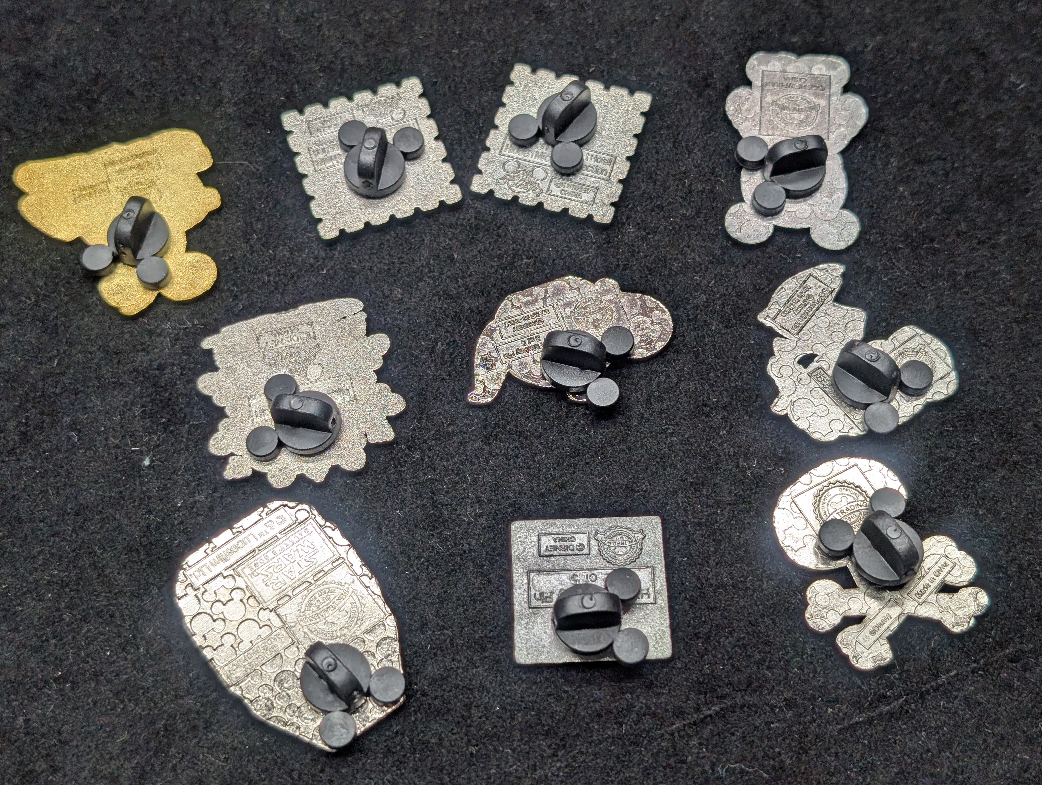 (10) Assorted Disney Pins, $12-20 Dollars Each at Disneyland