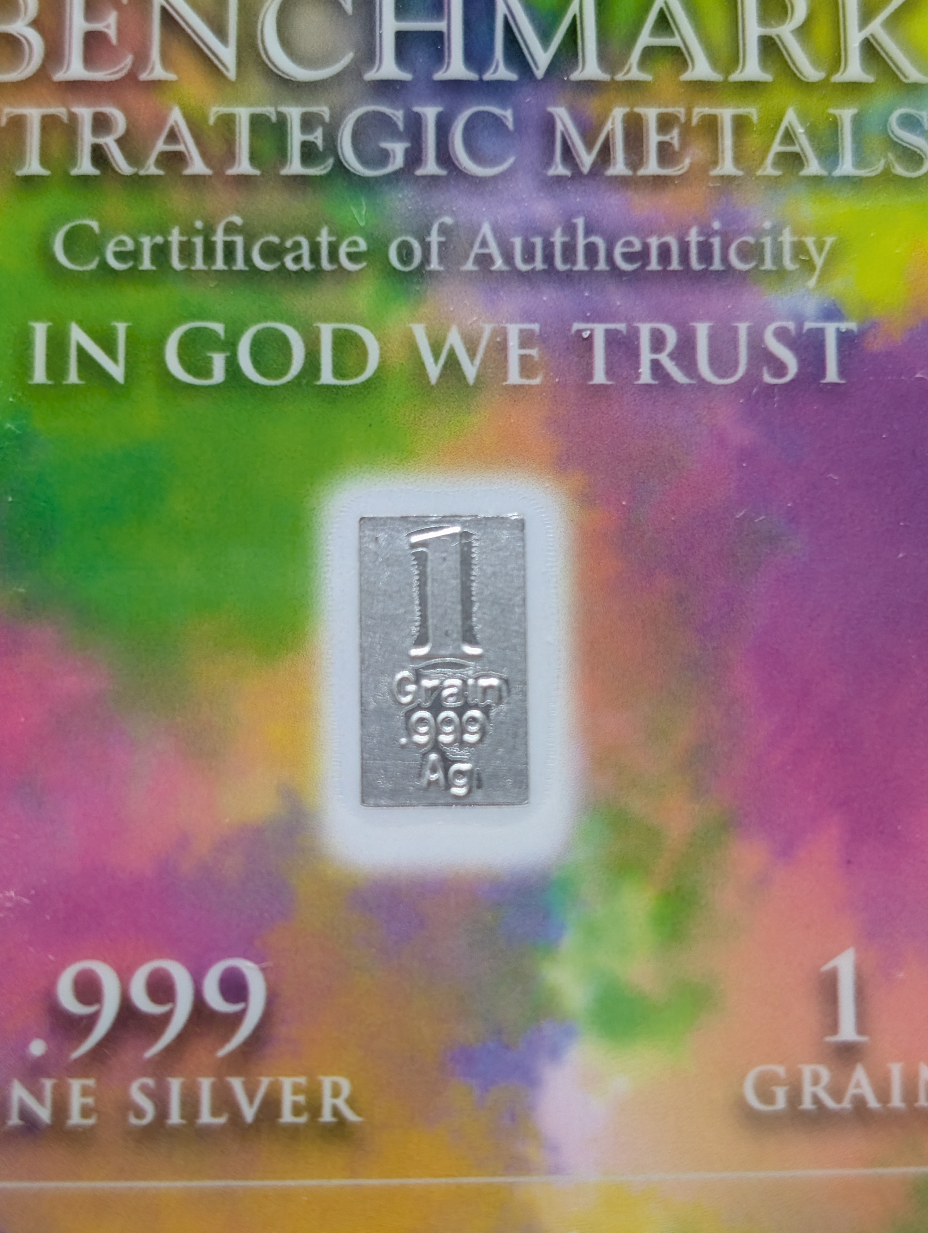 (2) .999 Silver 1 Grain, Wealth You Can Hold, Sealed in New Unopened Package