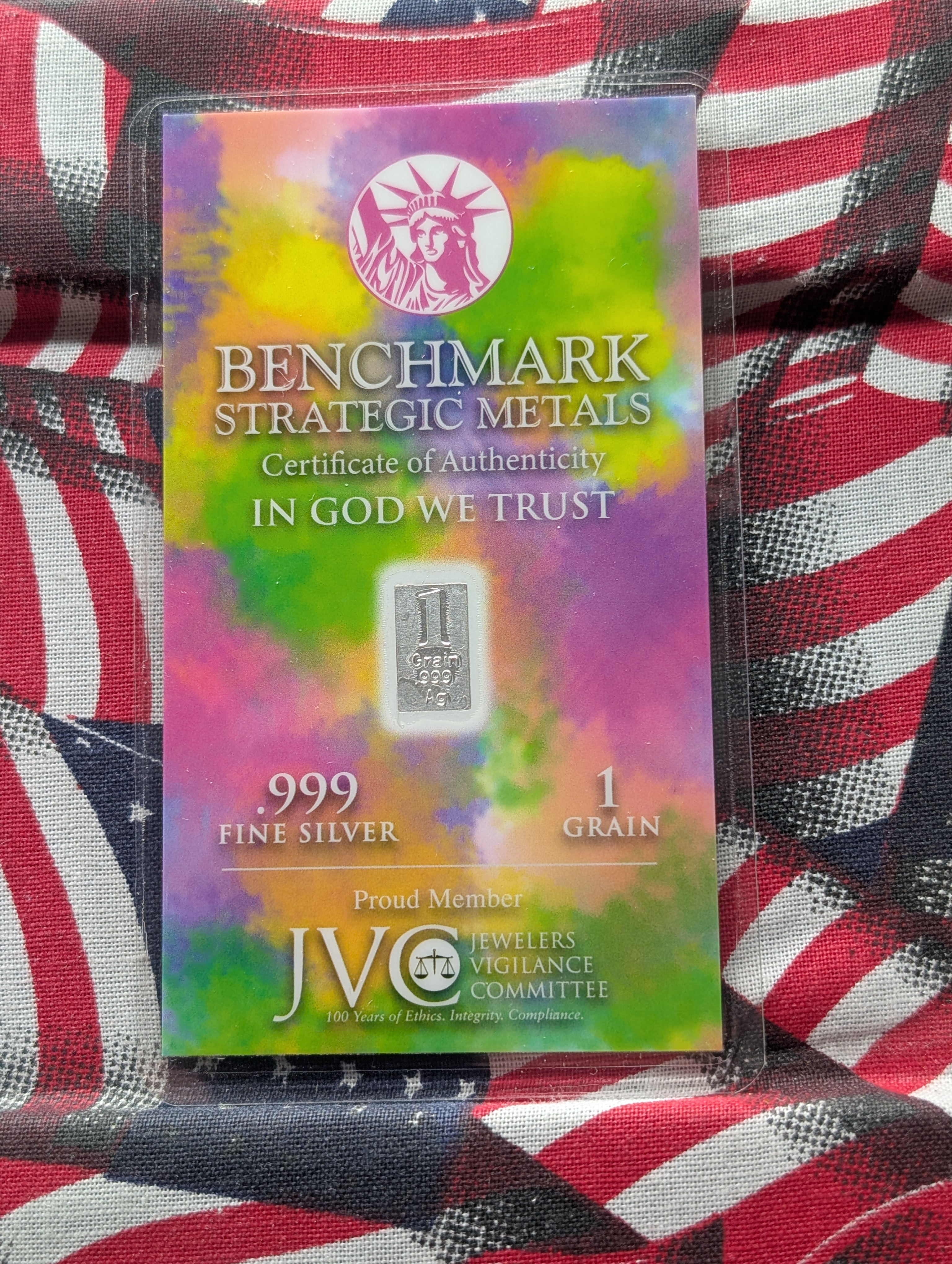 (2) .999 Silver 1 Grain, Wealth You Can Hold, Sealed in New Unopened Package