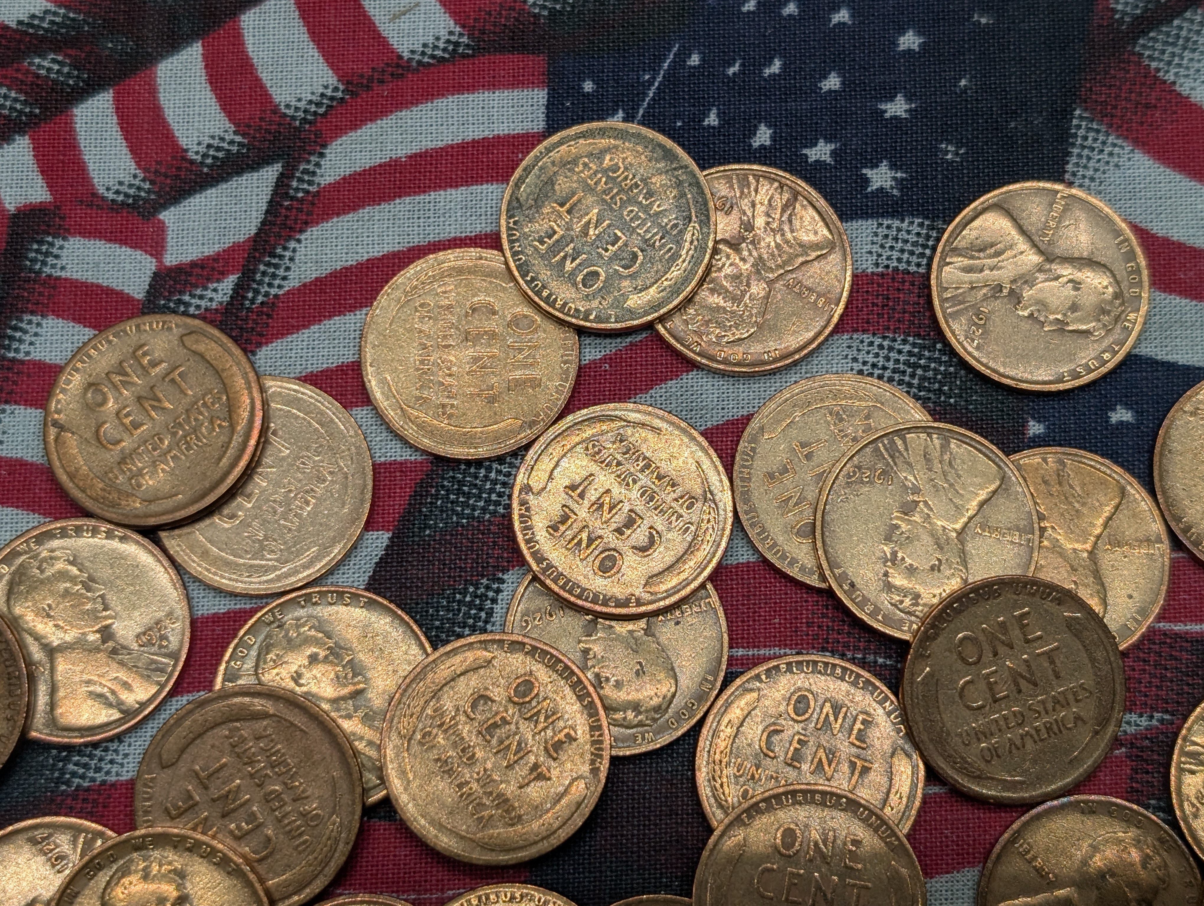 (40) 1920's Copper Lincoln Wheat Cents!