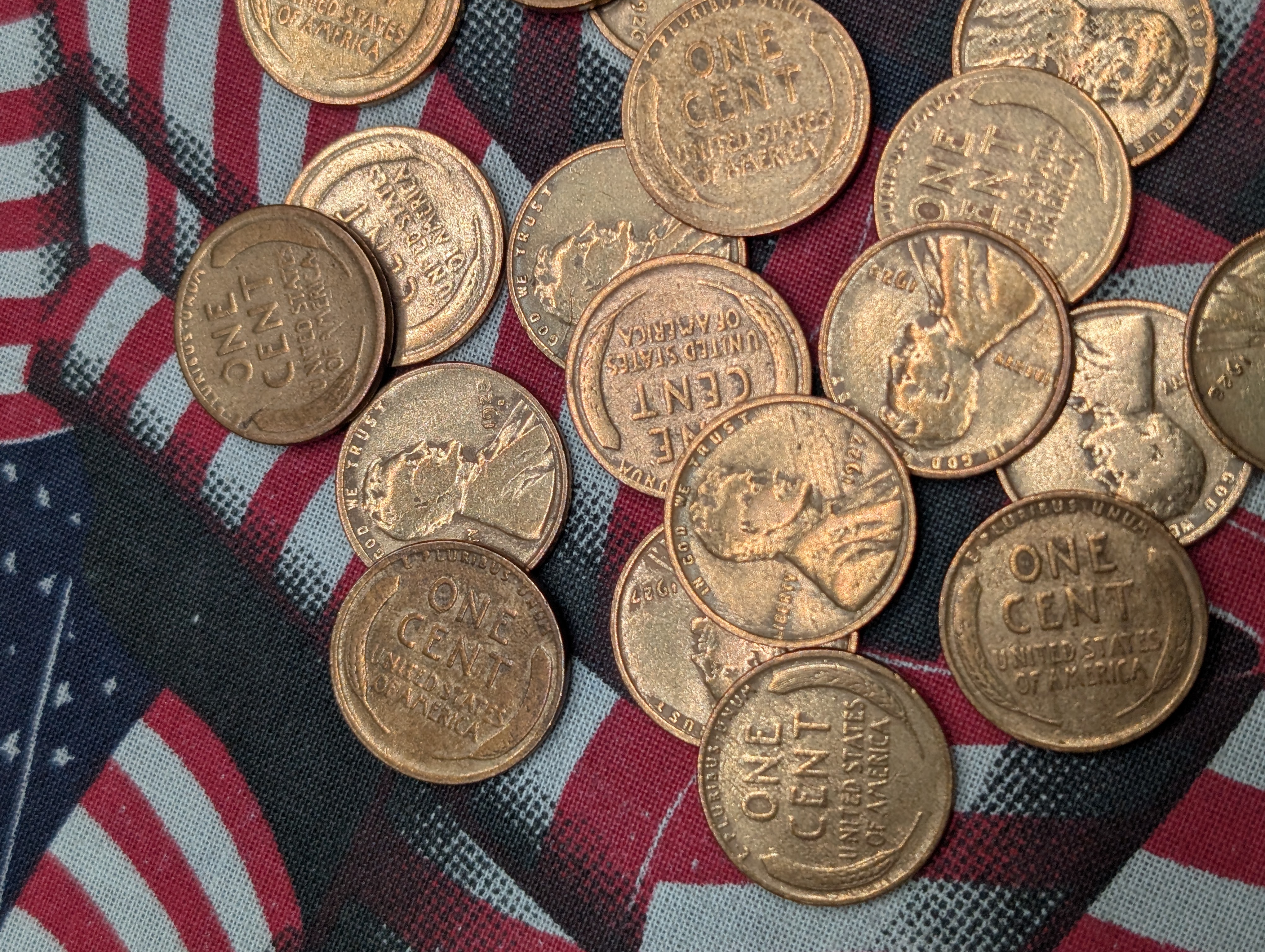 (40) 1920's Copper Lincoln Wheat Cents!